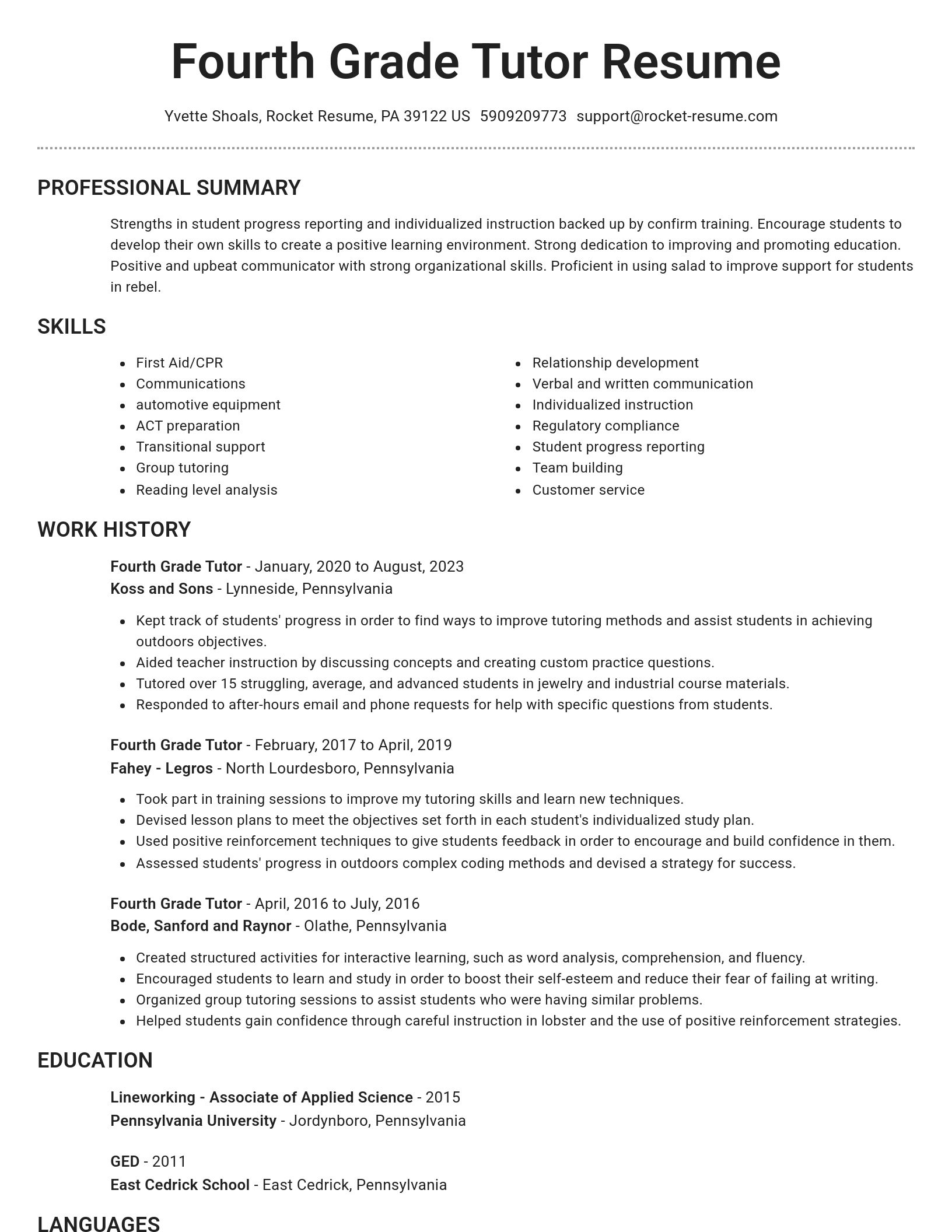 Brilliant resume template