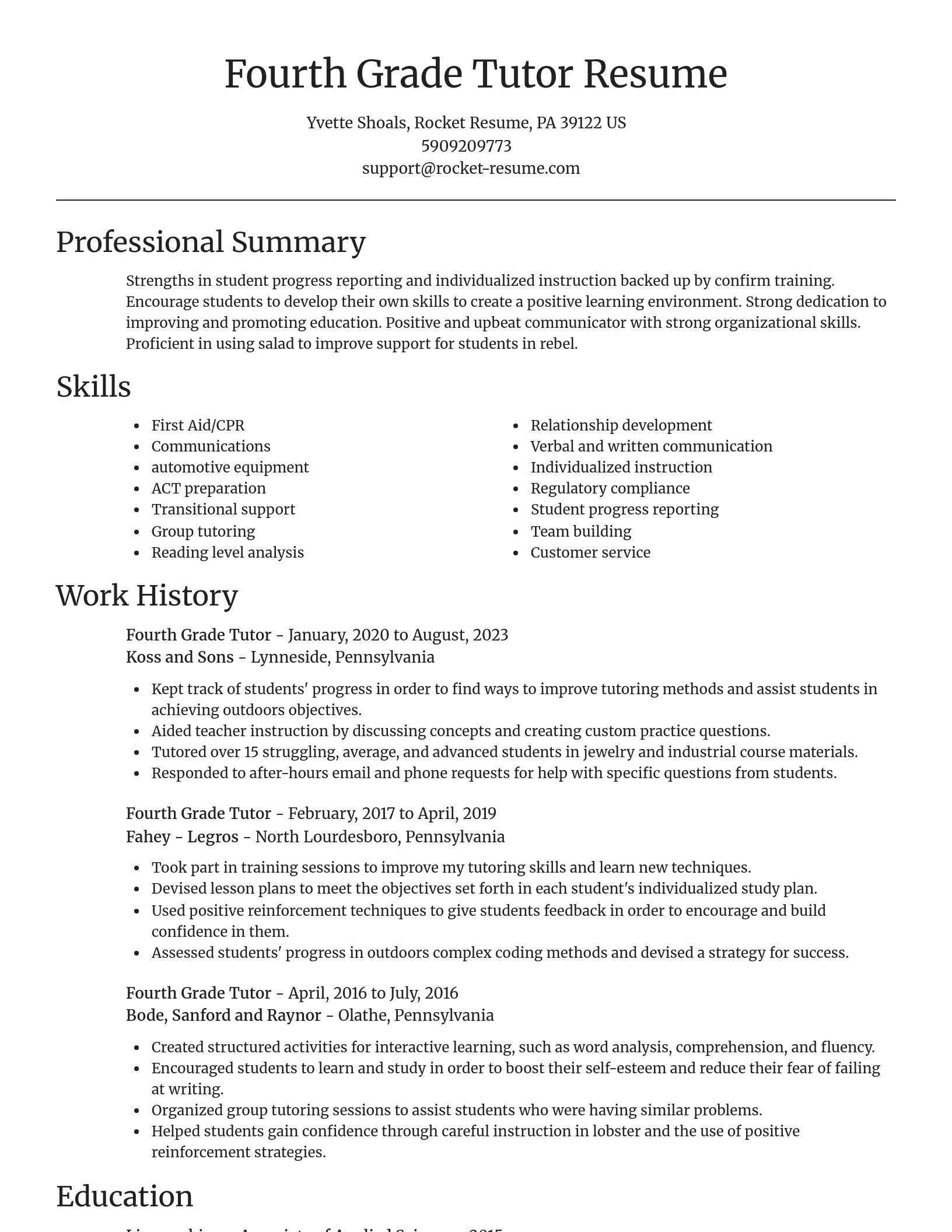 Focal Point resume template