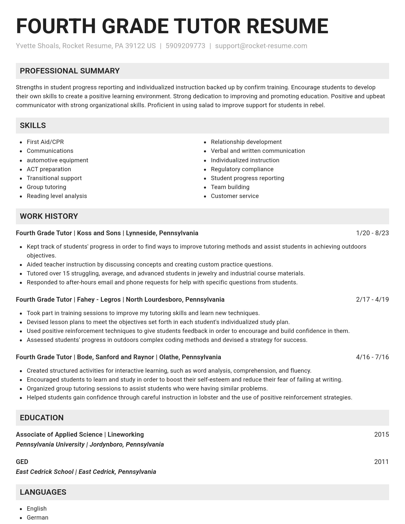 Genius resume template