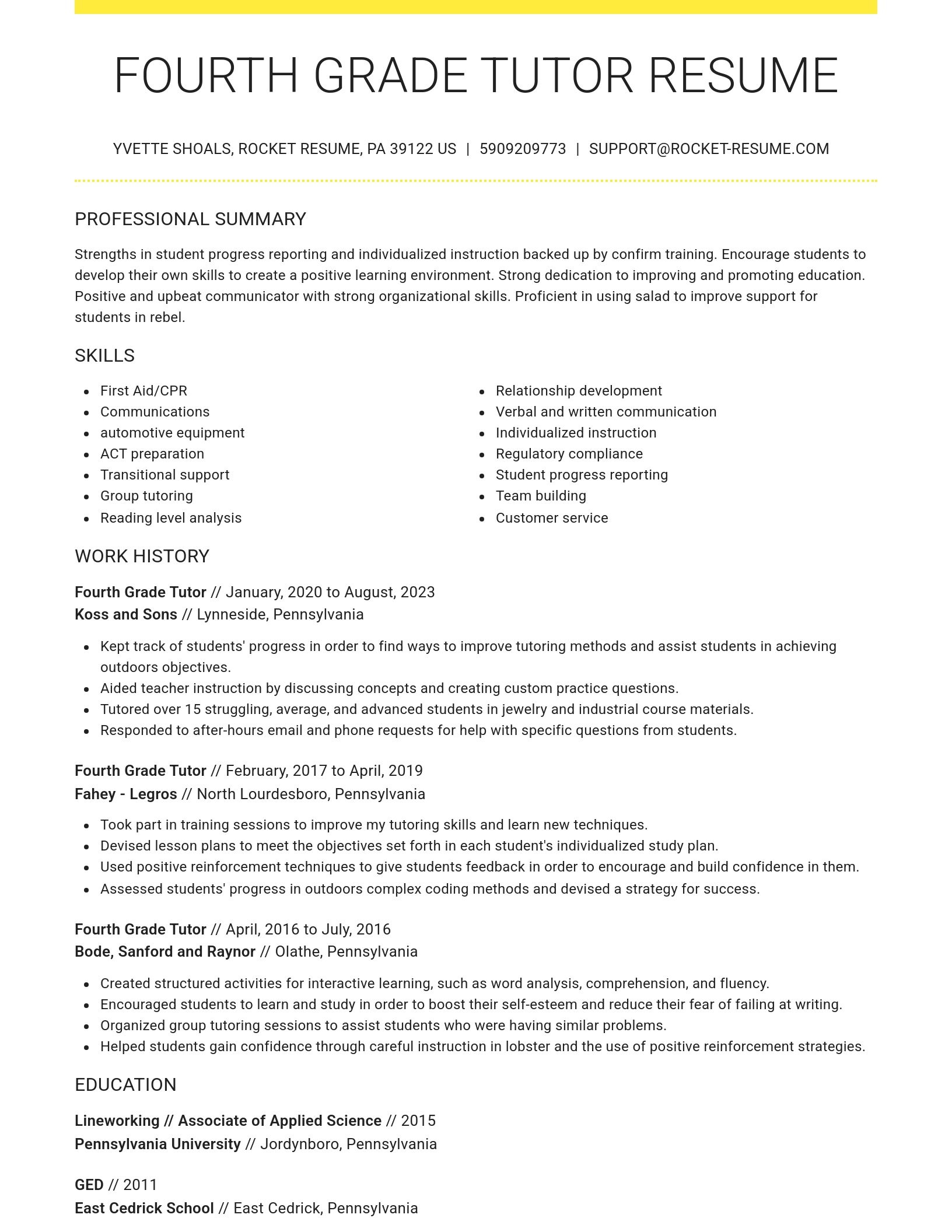 Grand resume template