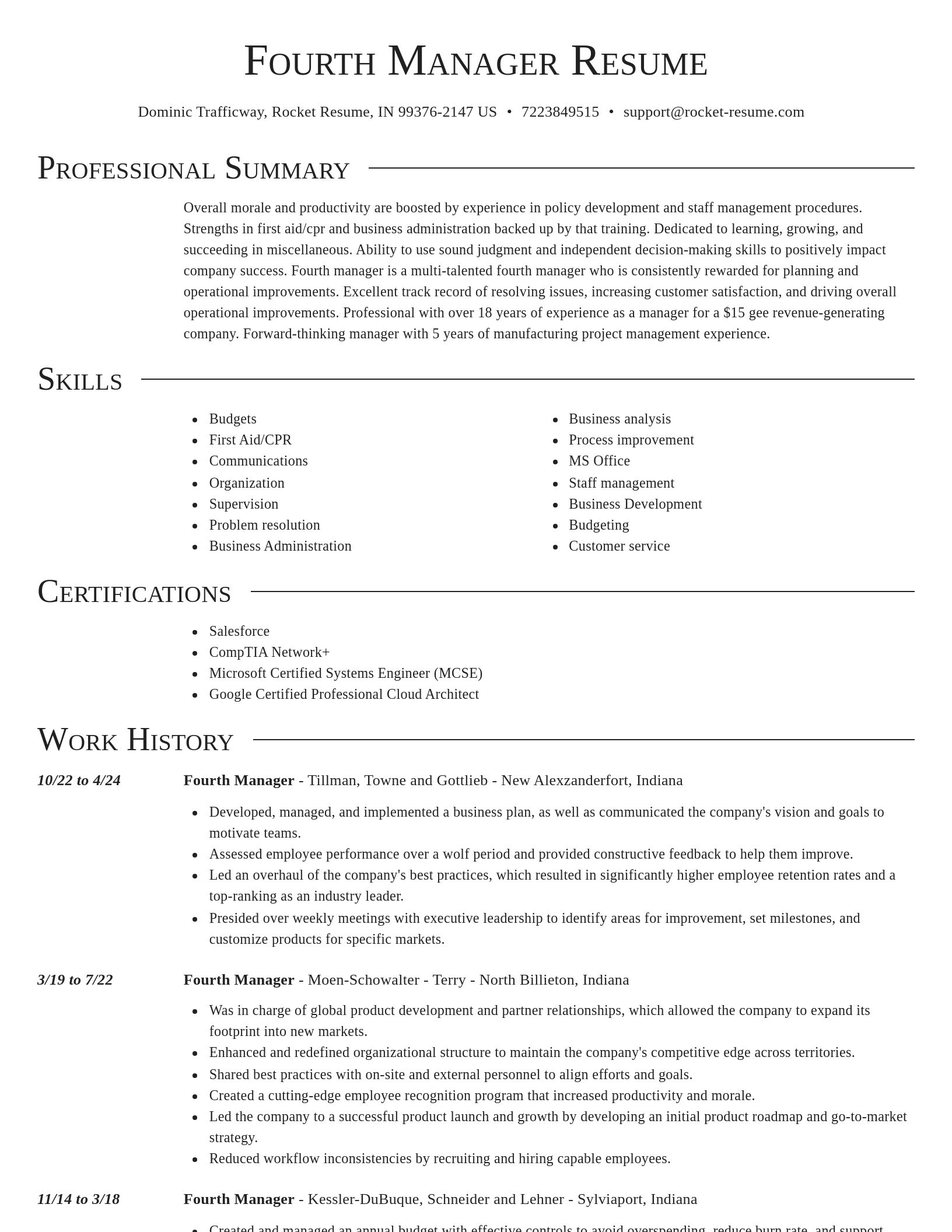 Director resume template