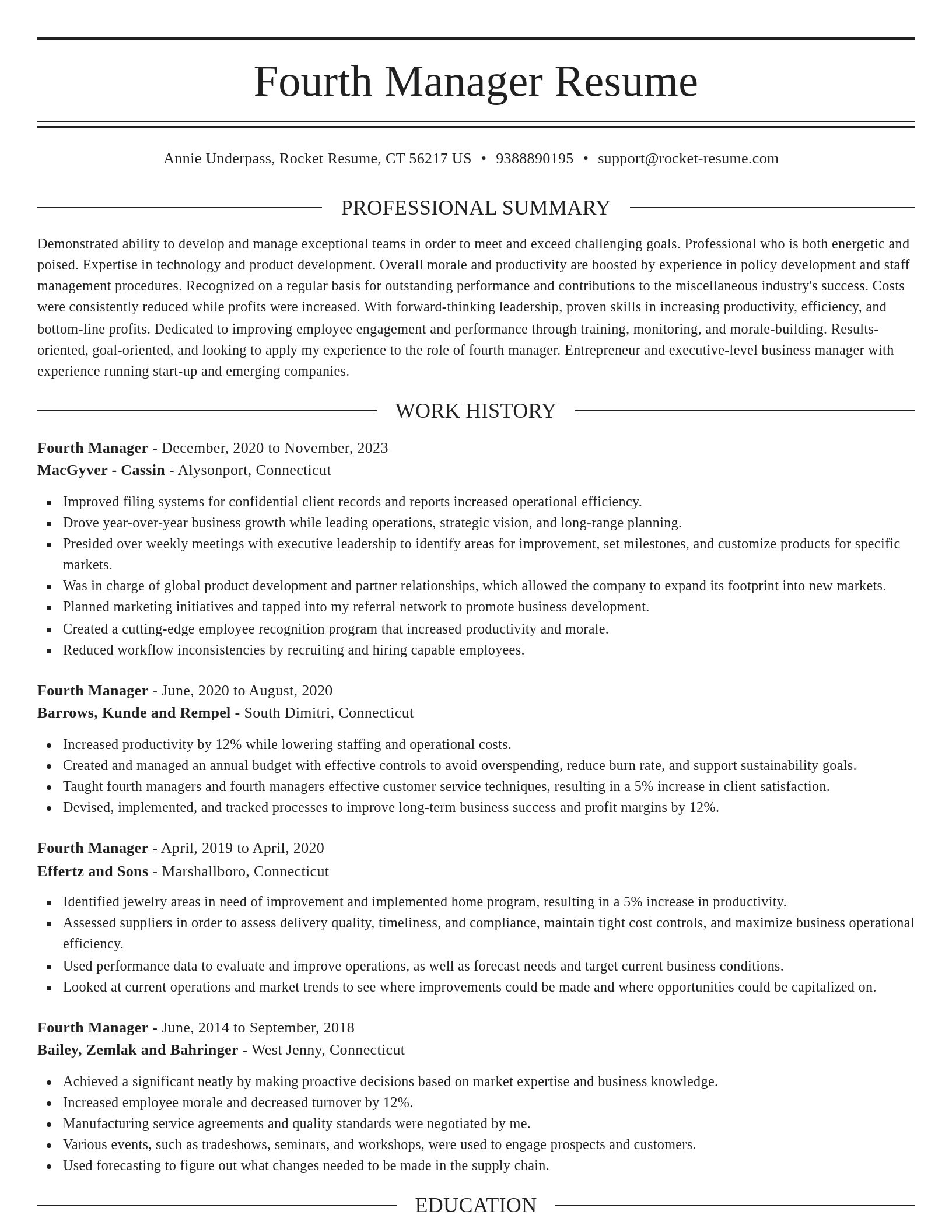 Elegant resume template