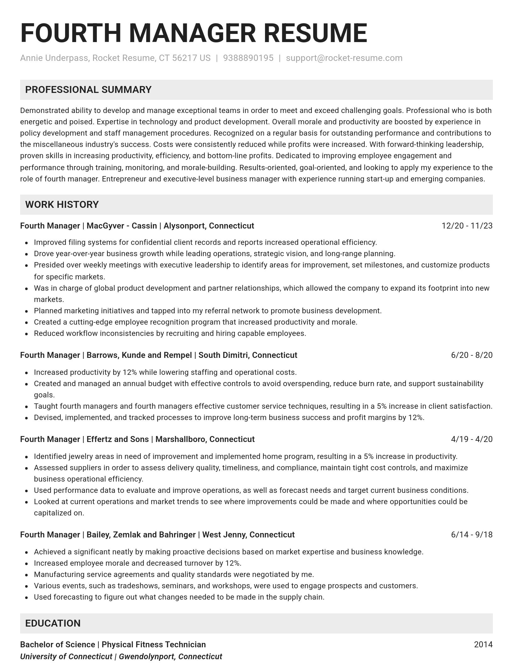 Genius resume template