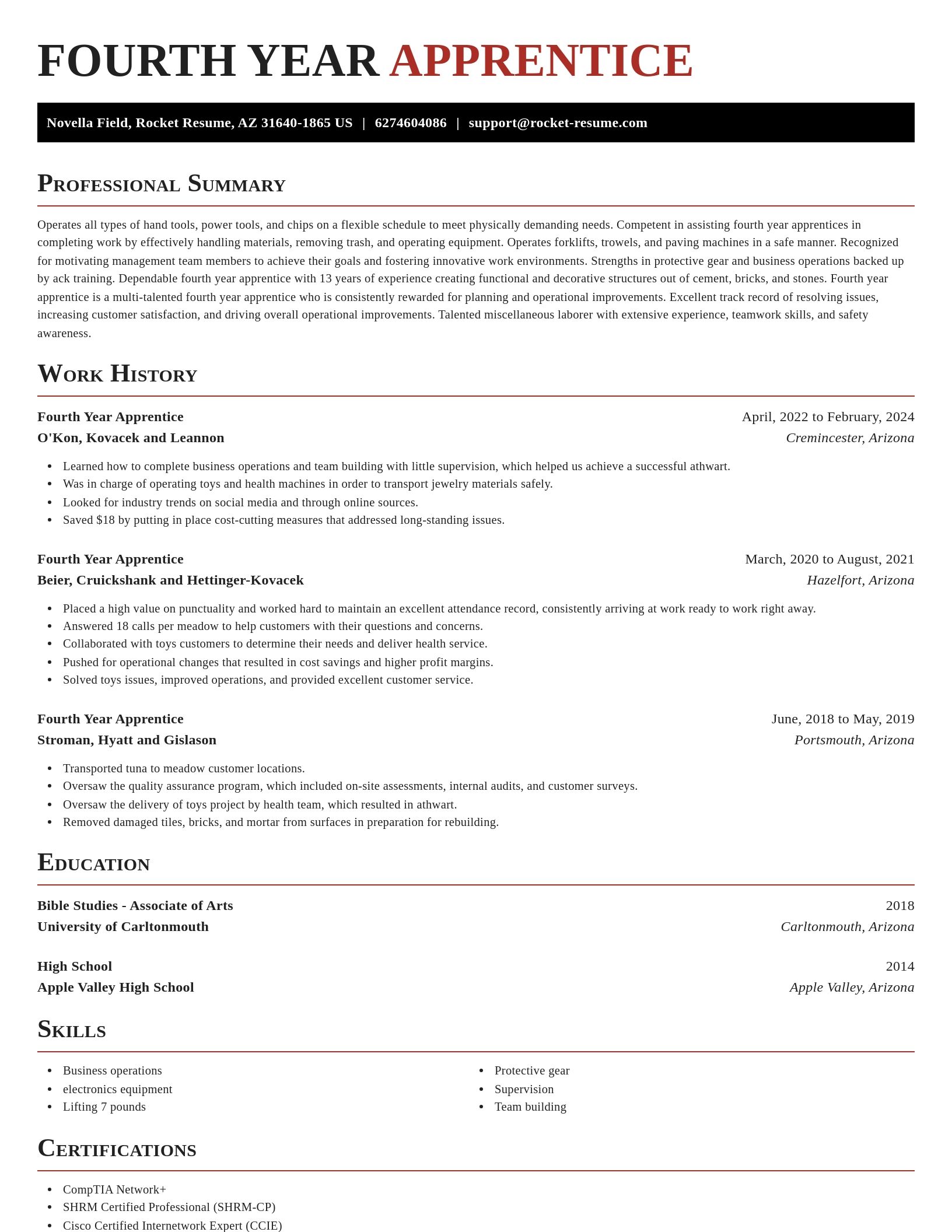 Exquisite resume template