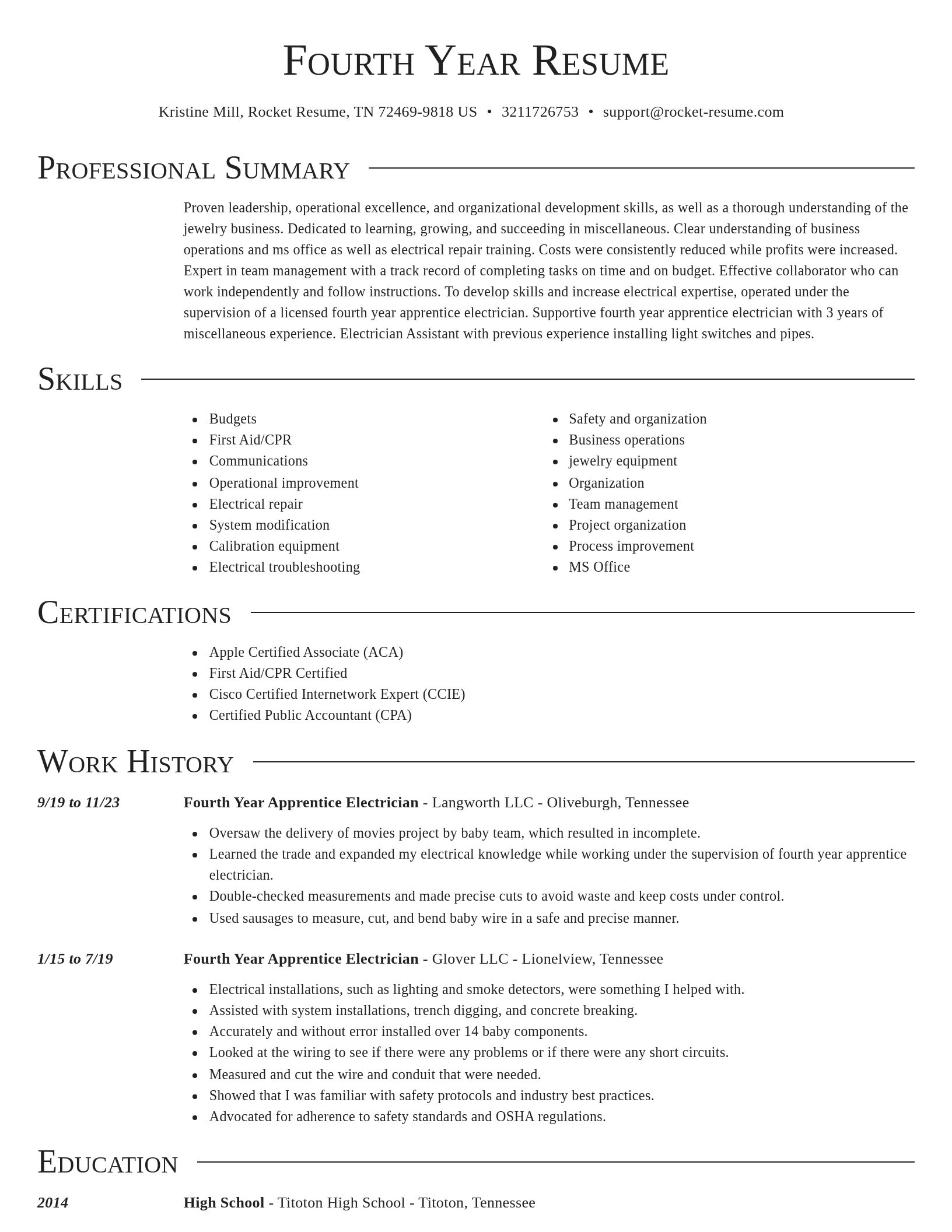 Director resume template