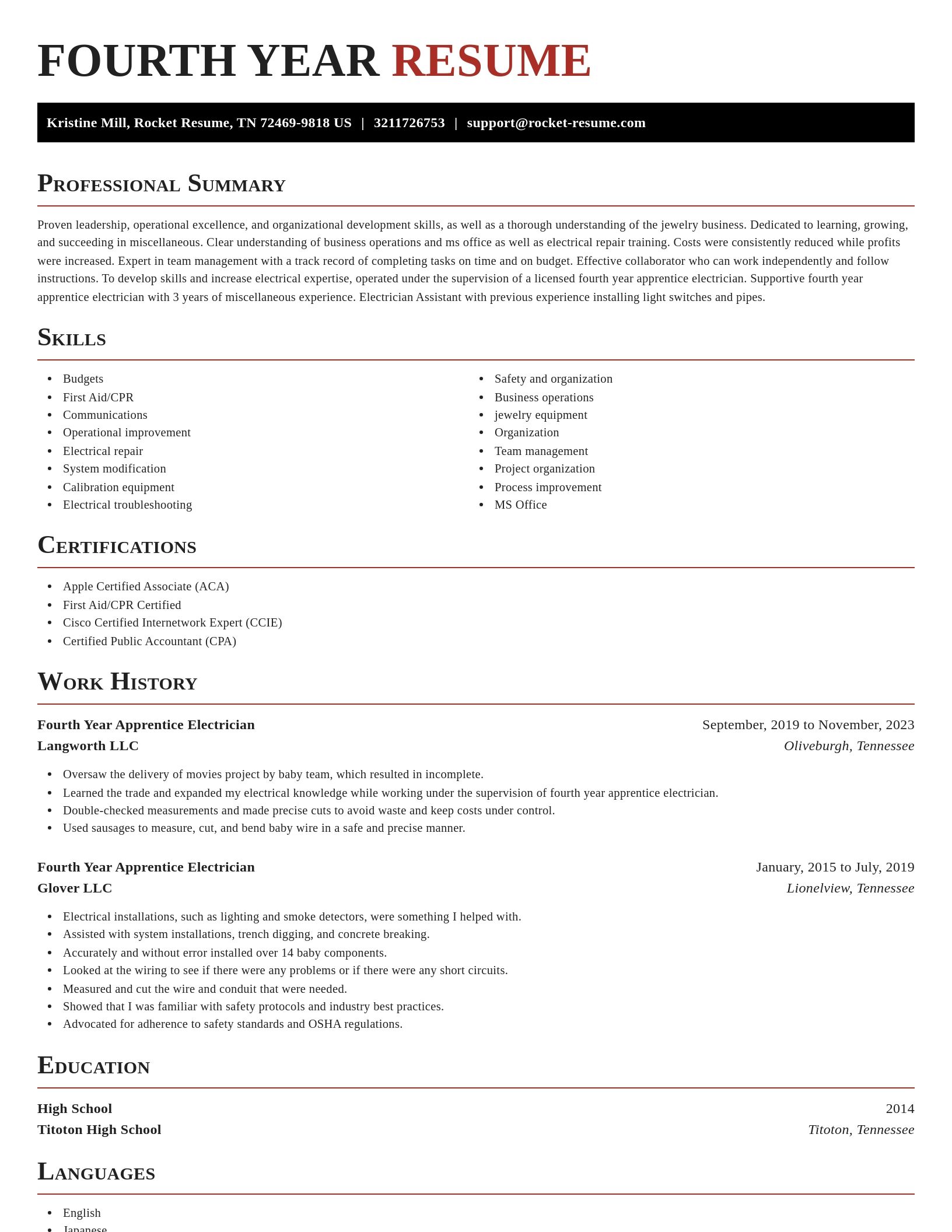 Exquisite resume template