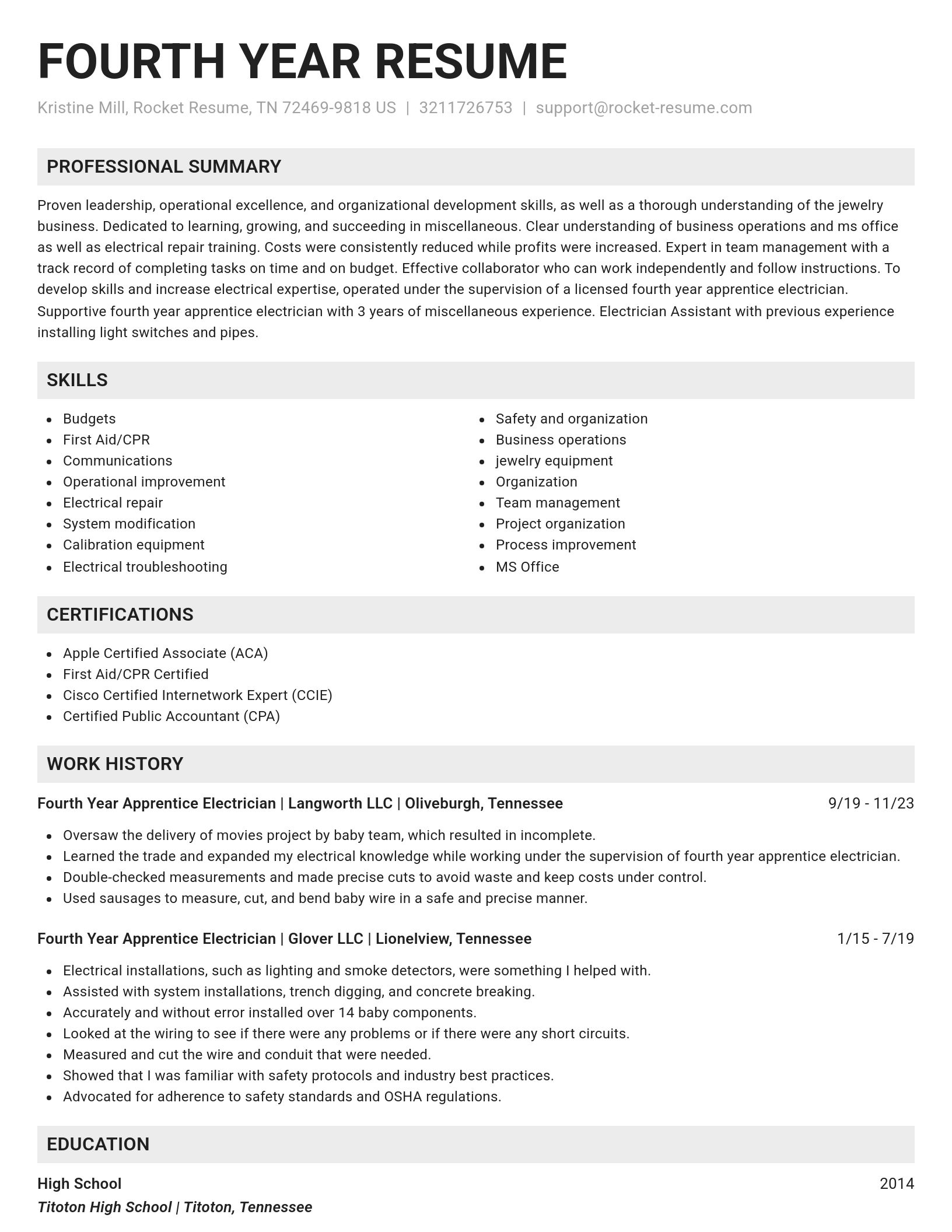 Genius resume template