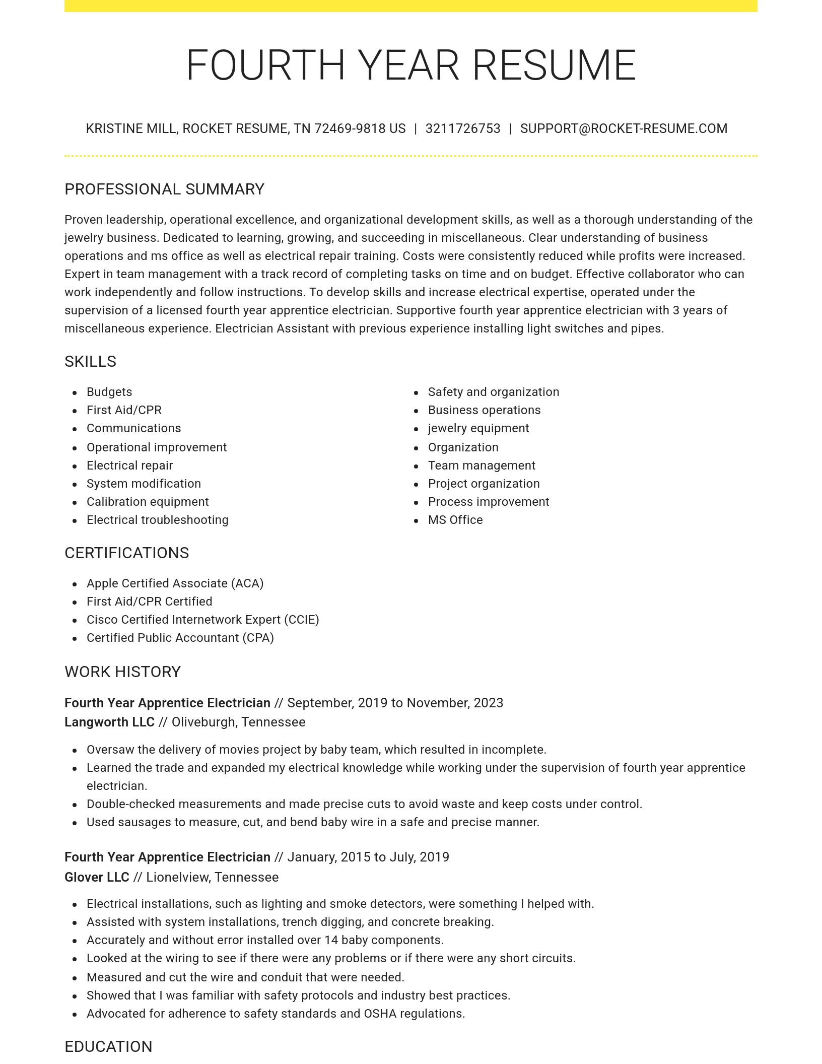 Grand resume template