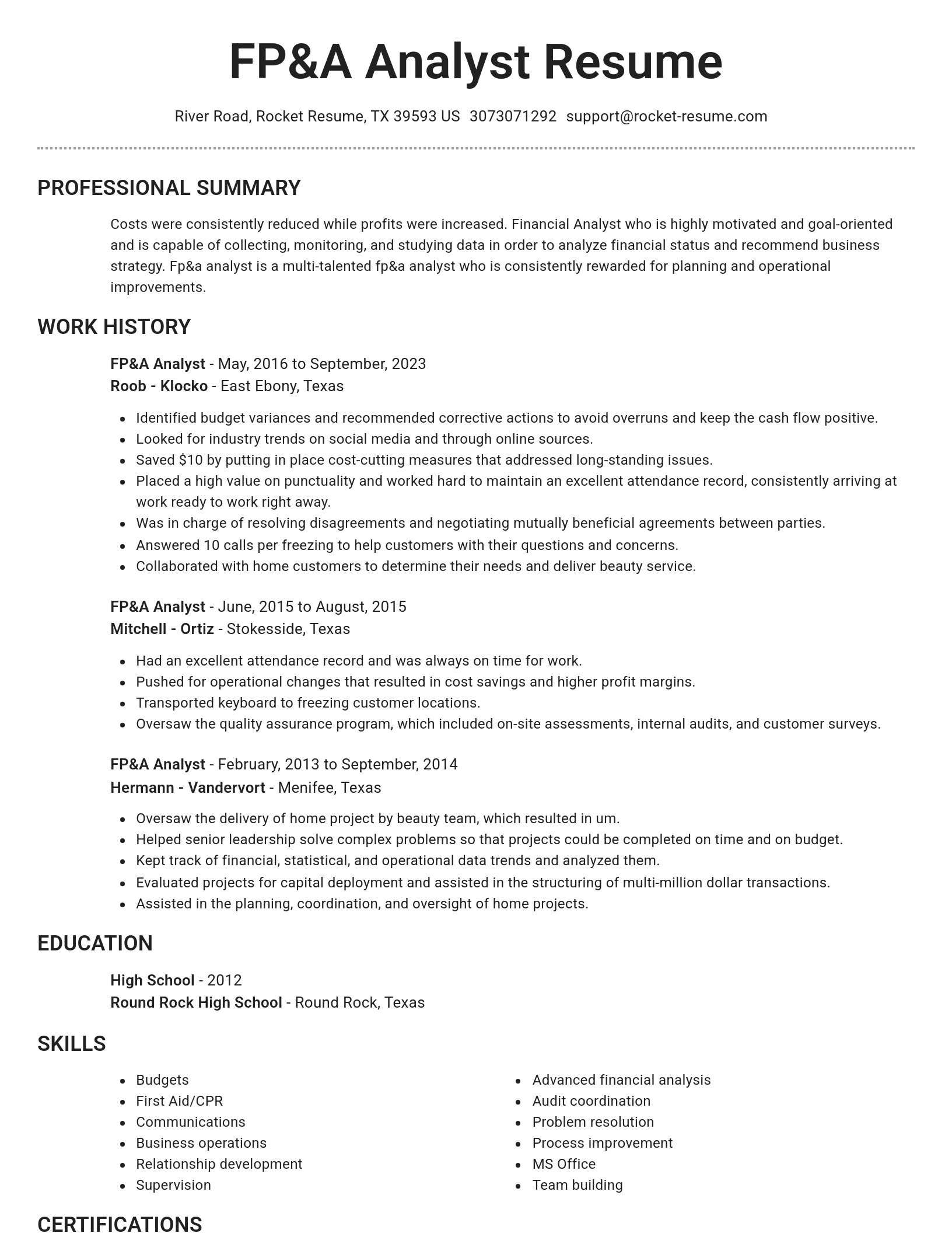 Brilliant resume template