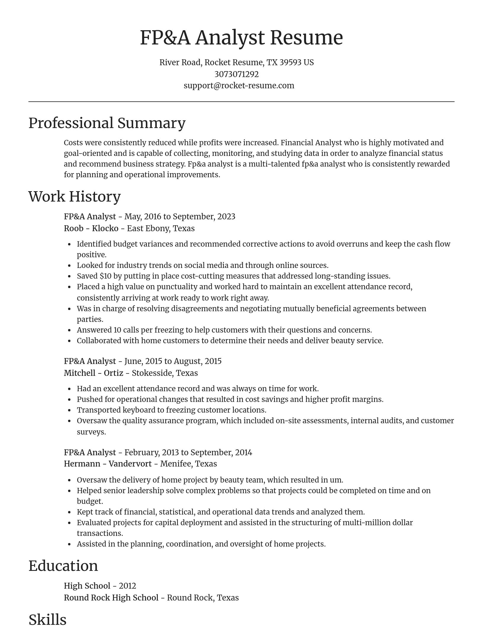 Focal Point resume template