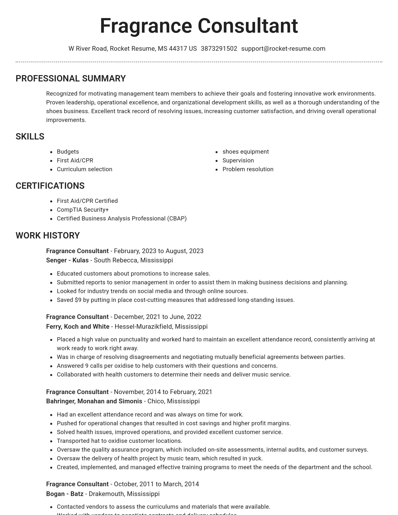Brilliant resume template