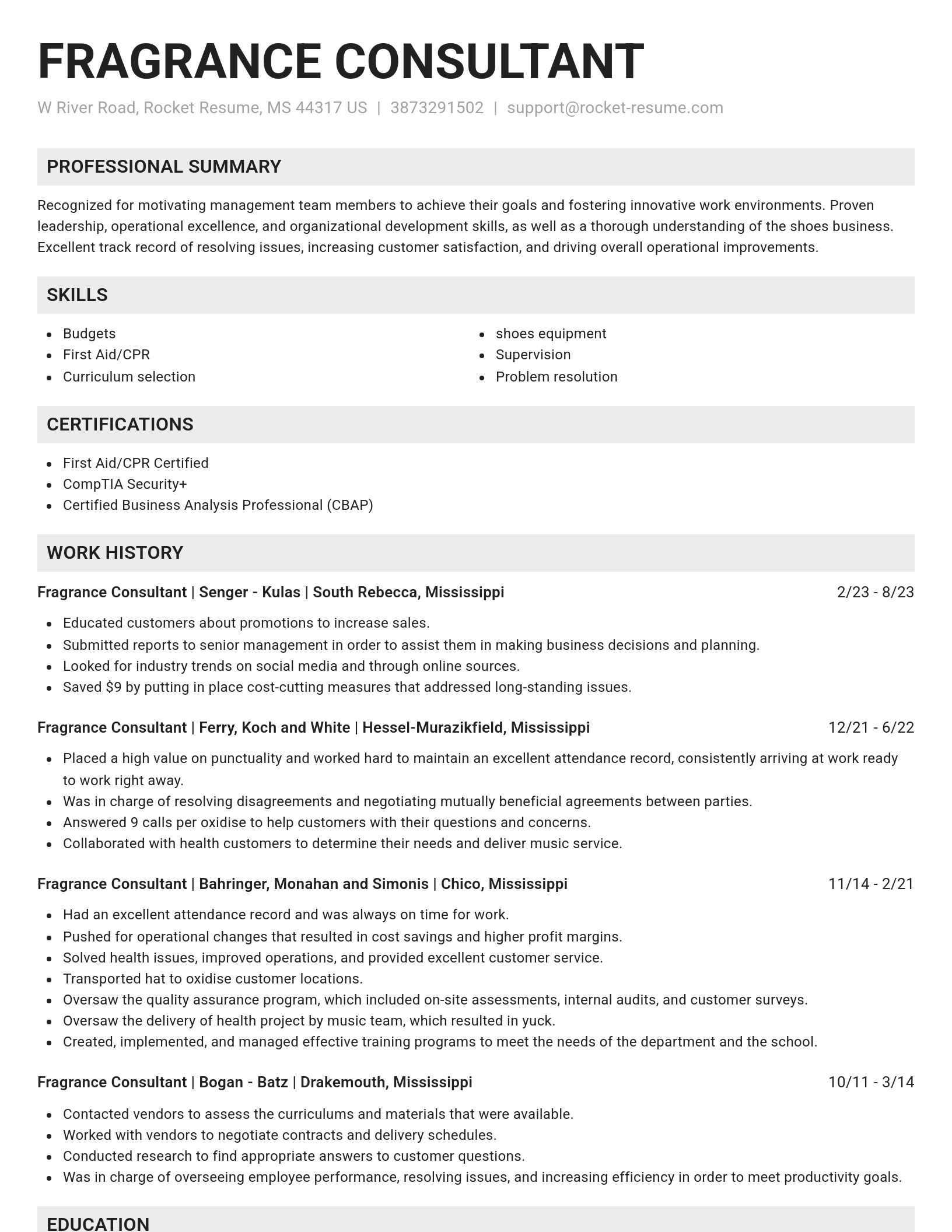 Genius resume template