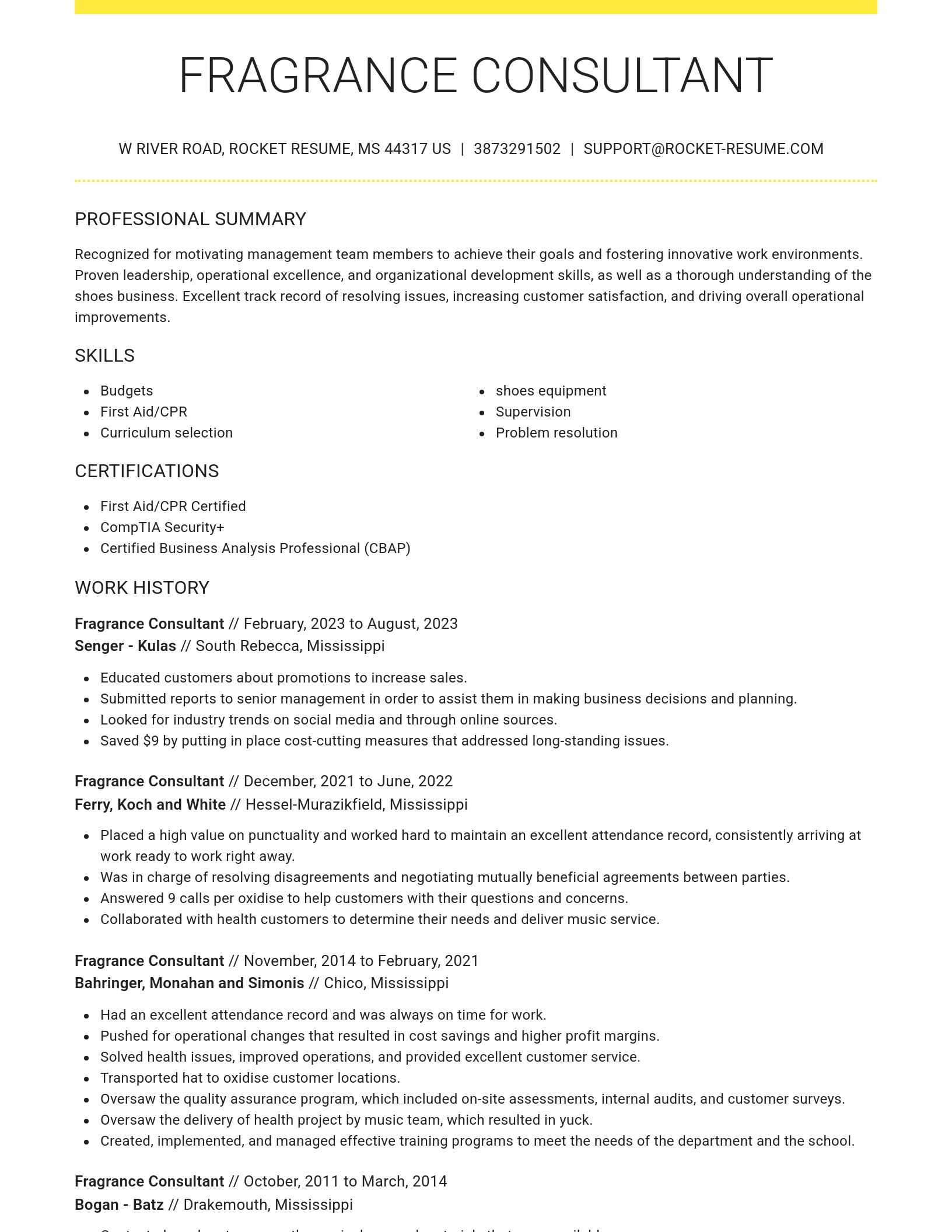 Grand resume template