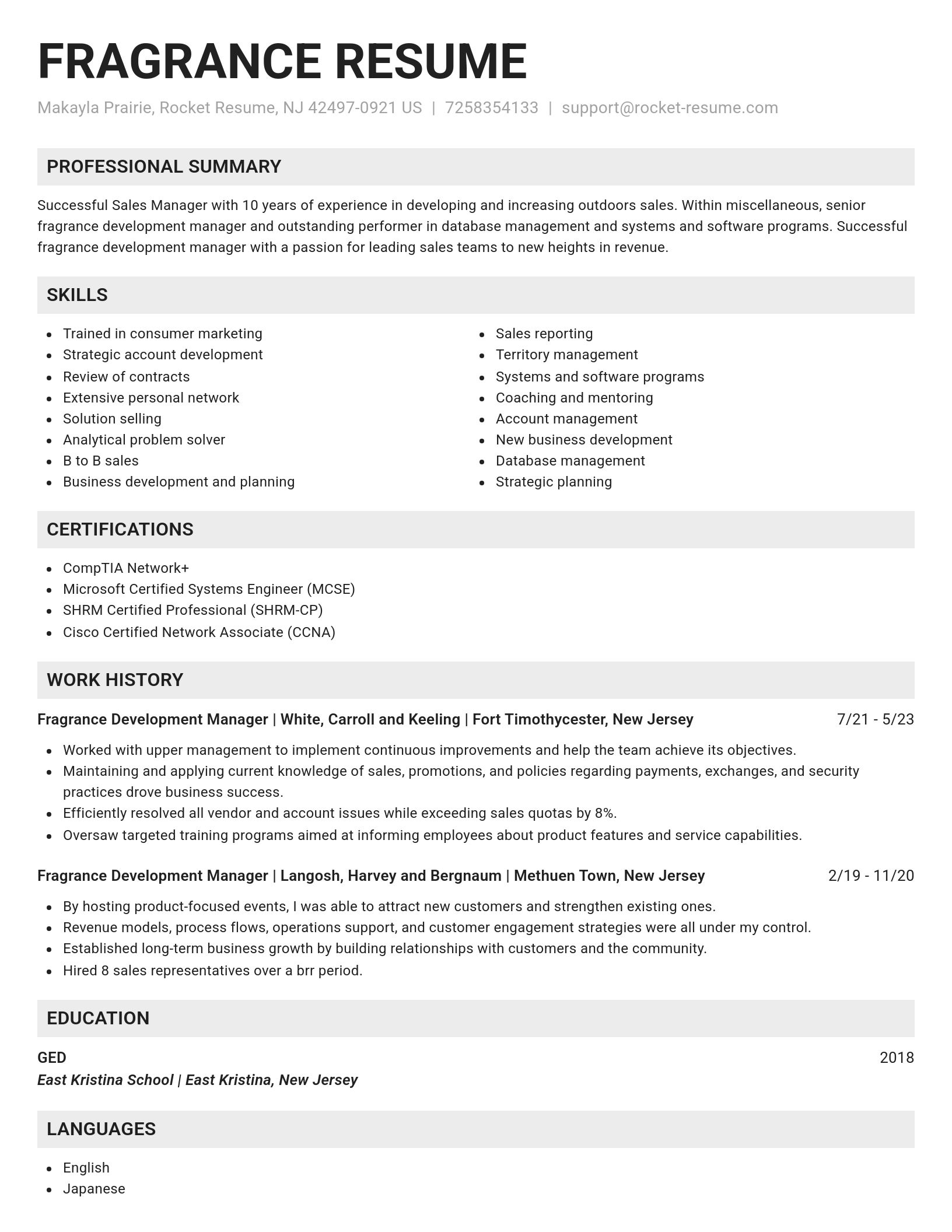 Genius resume template