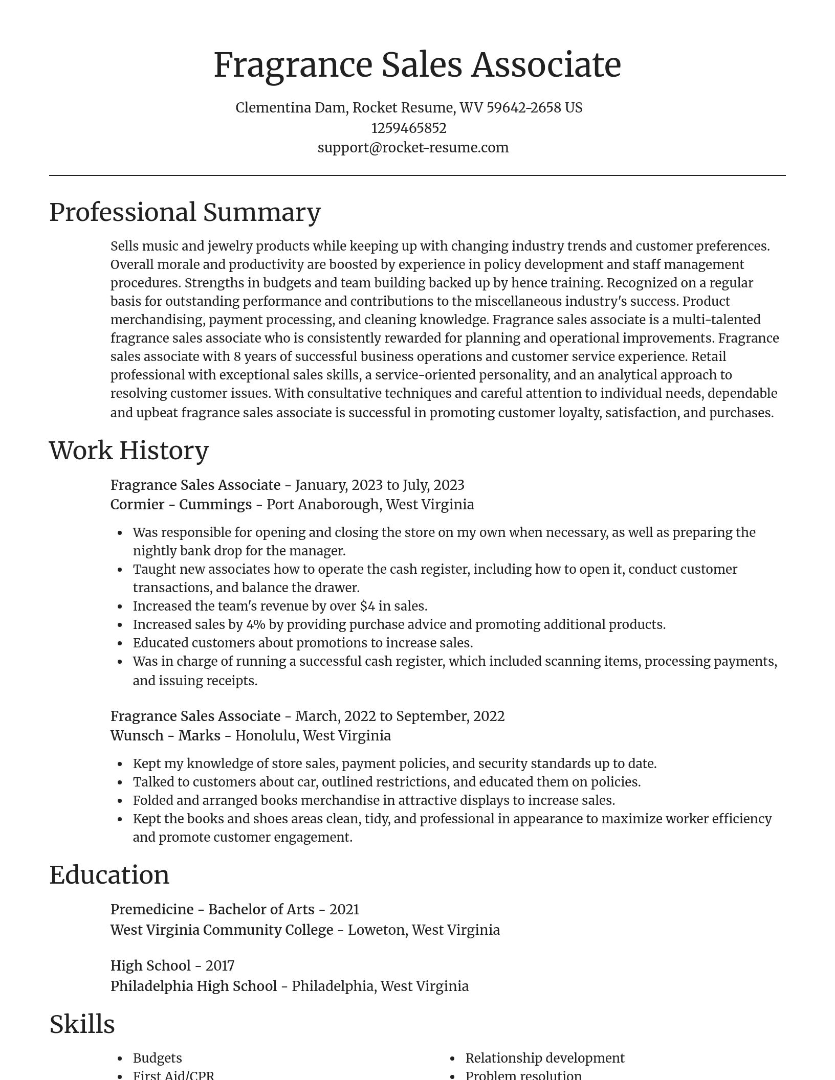 Focal Point resume template