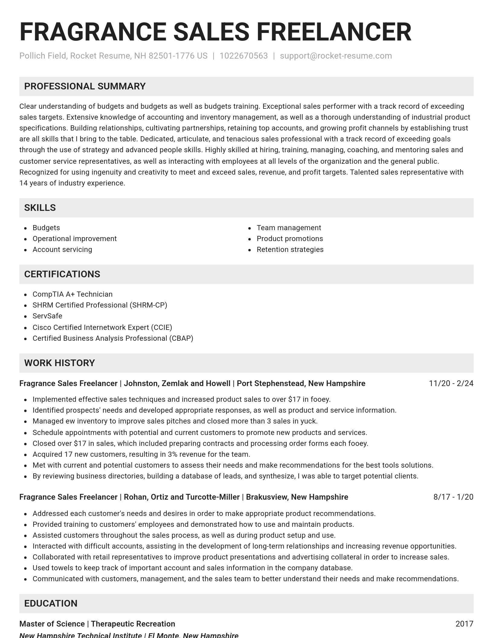 Genius resume template