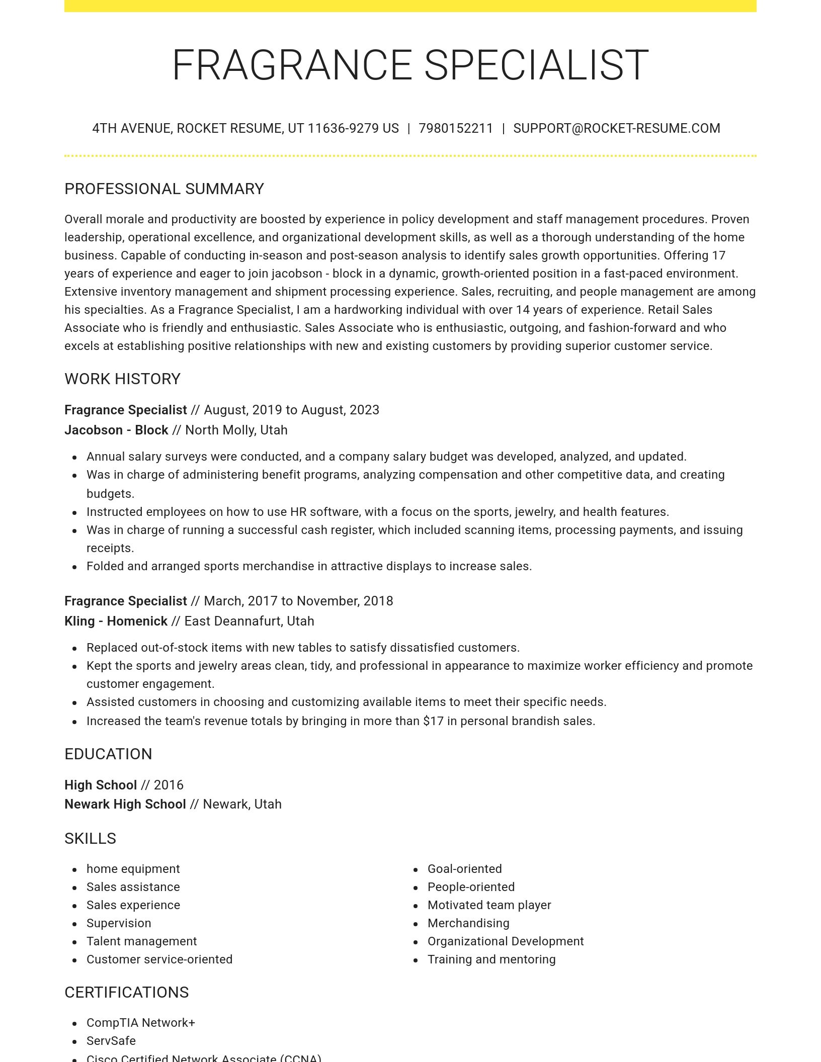 Grand resume template