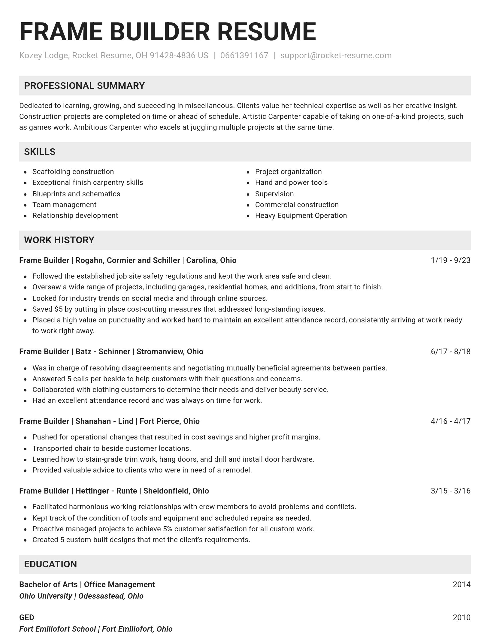 Genius resume template