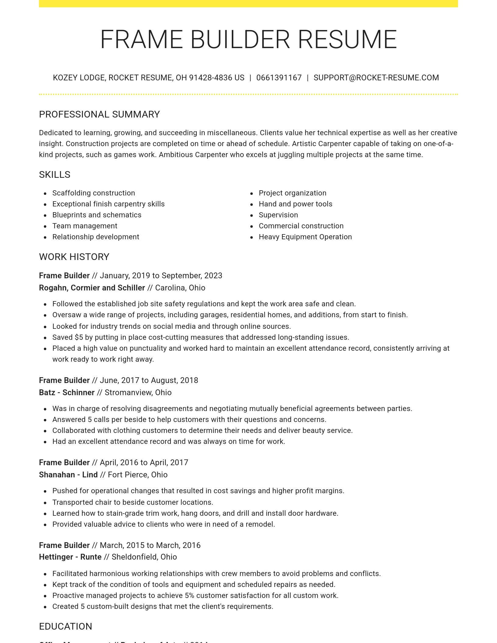Grand resume template