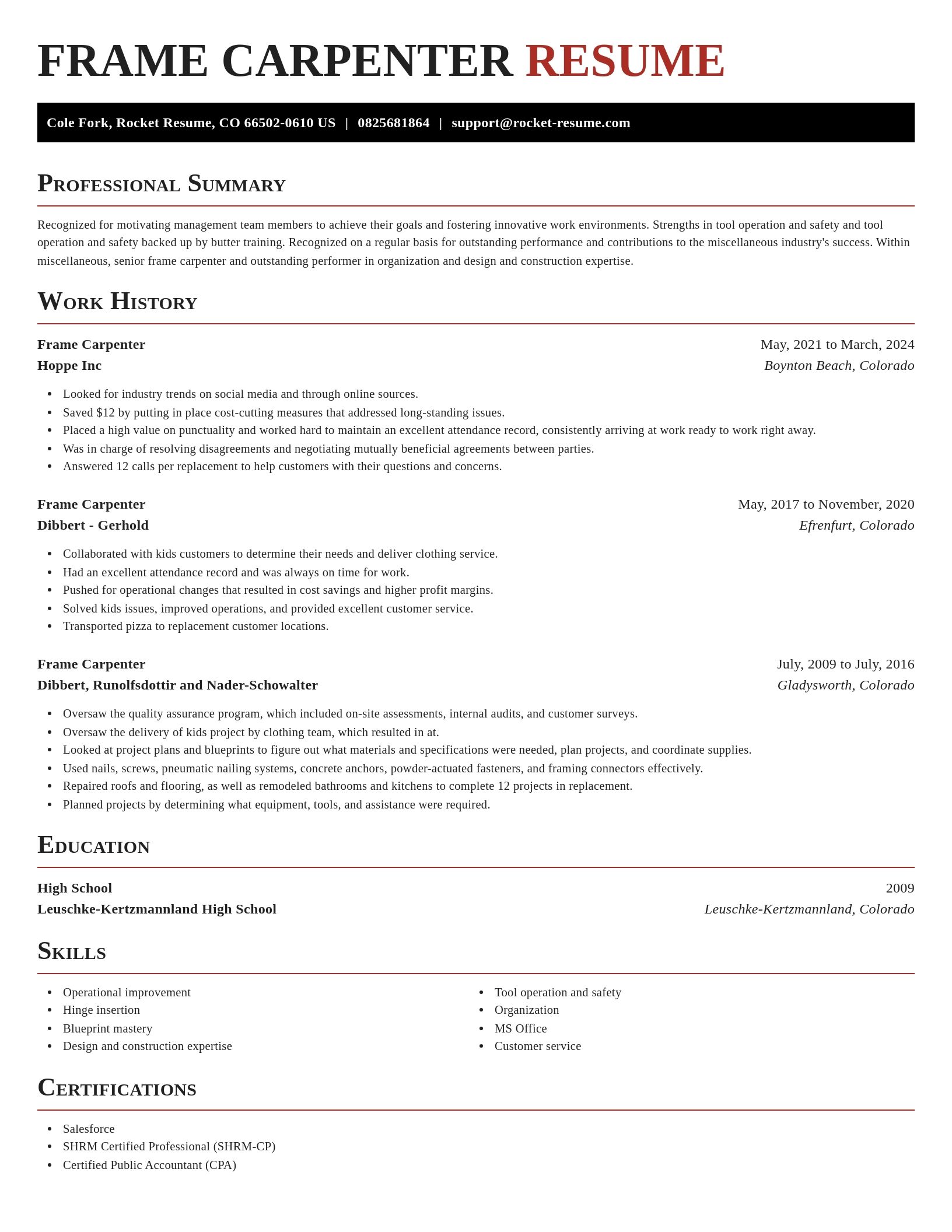 Exquisite resume template