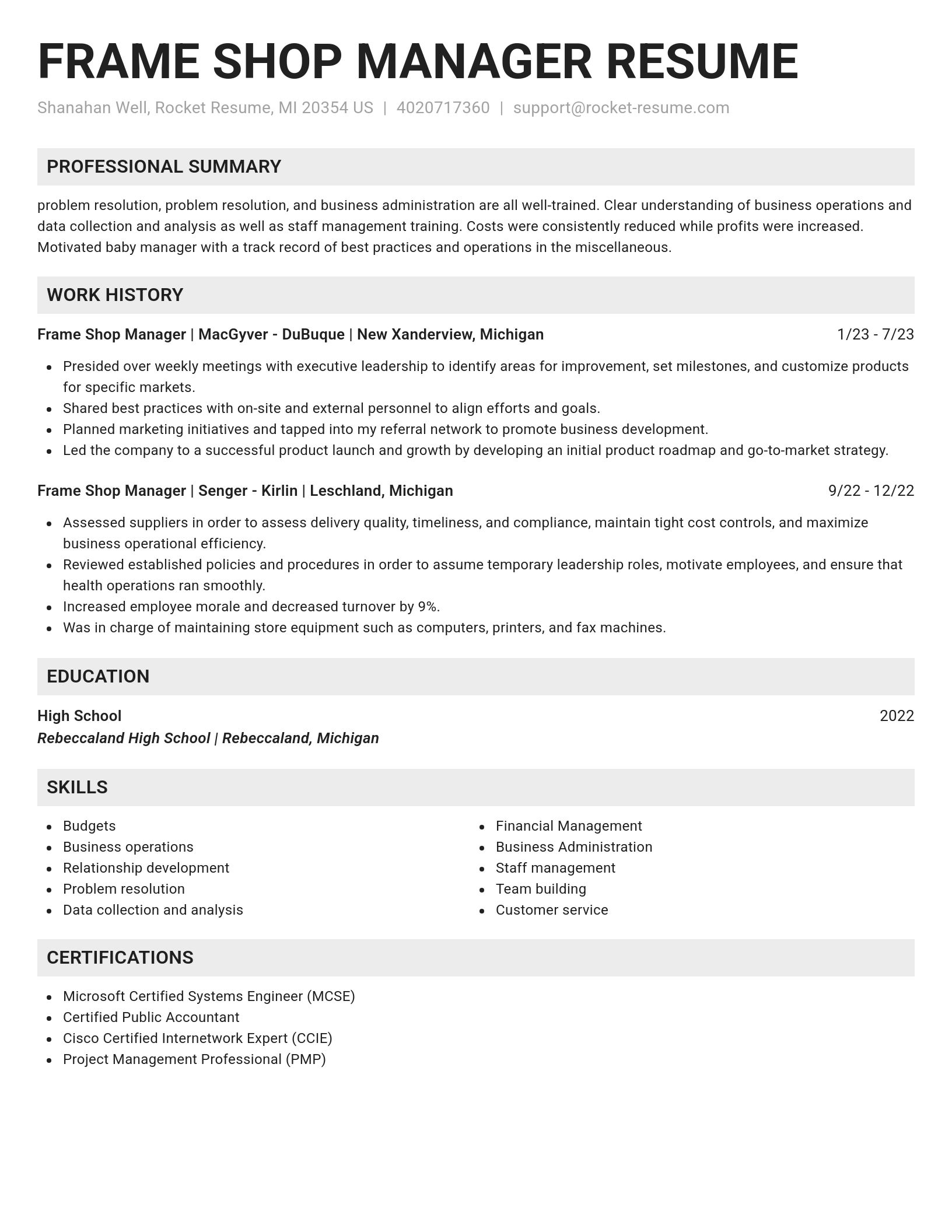 Genius resume template