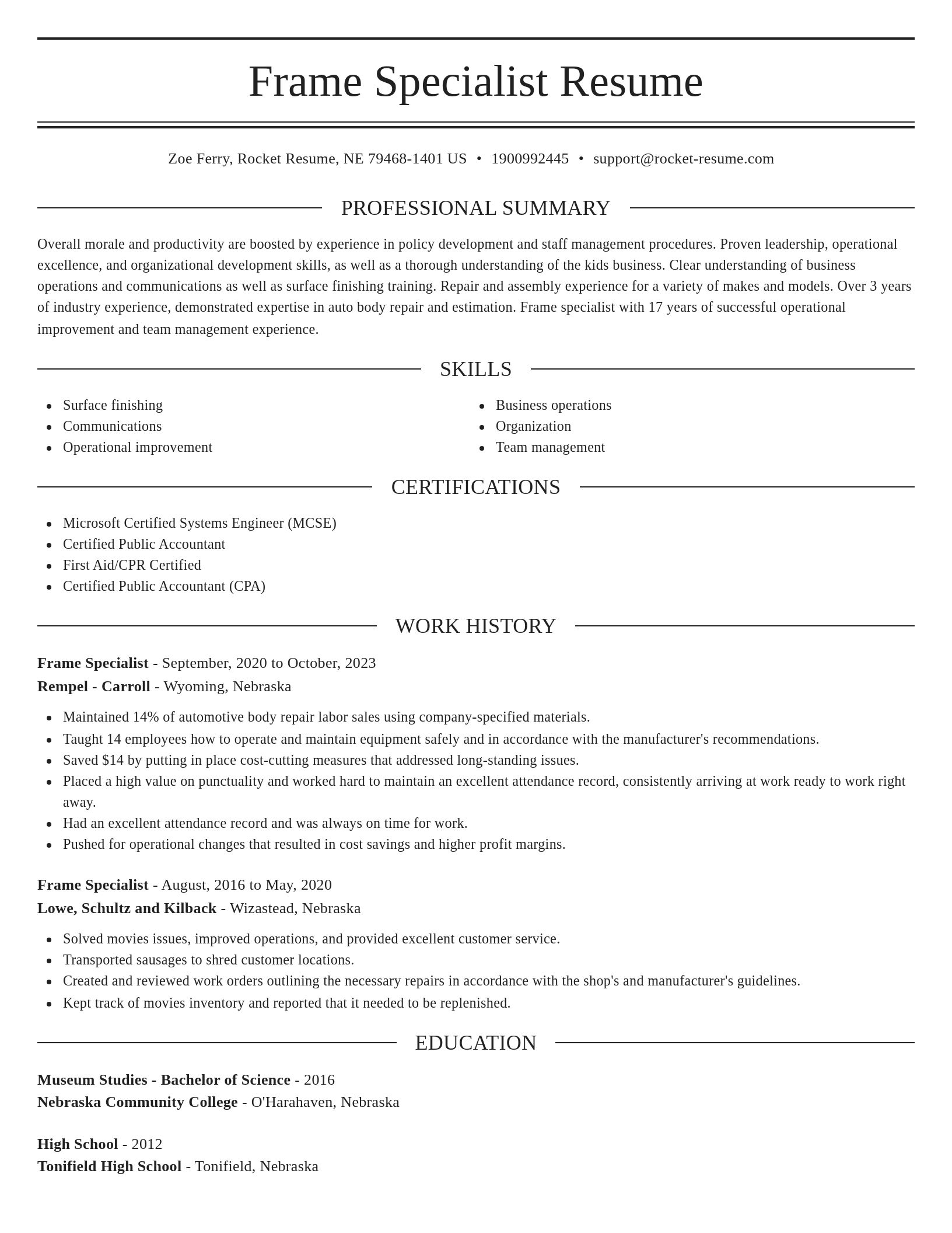 Elegant resume template