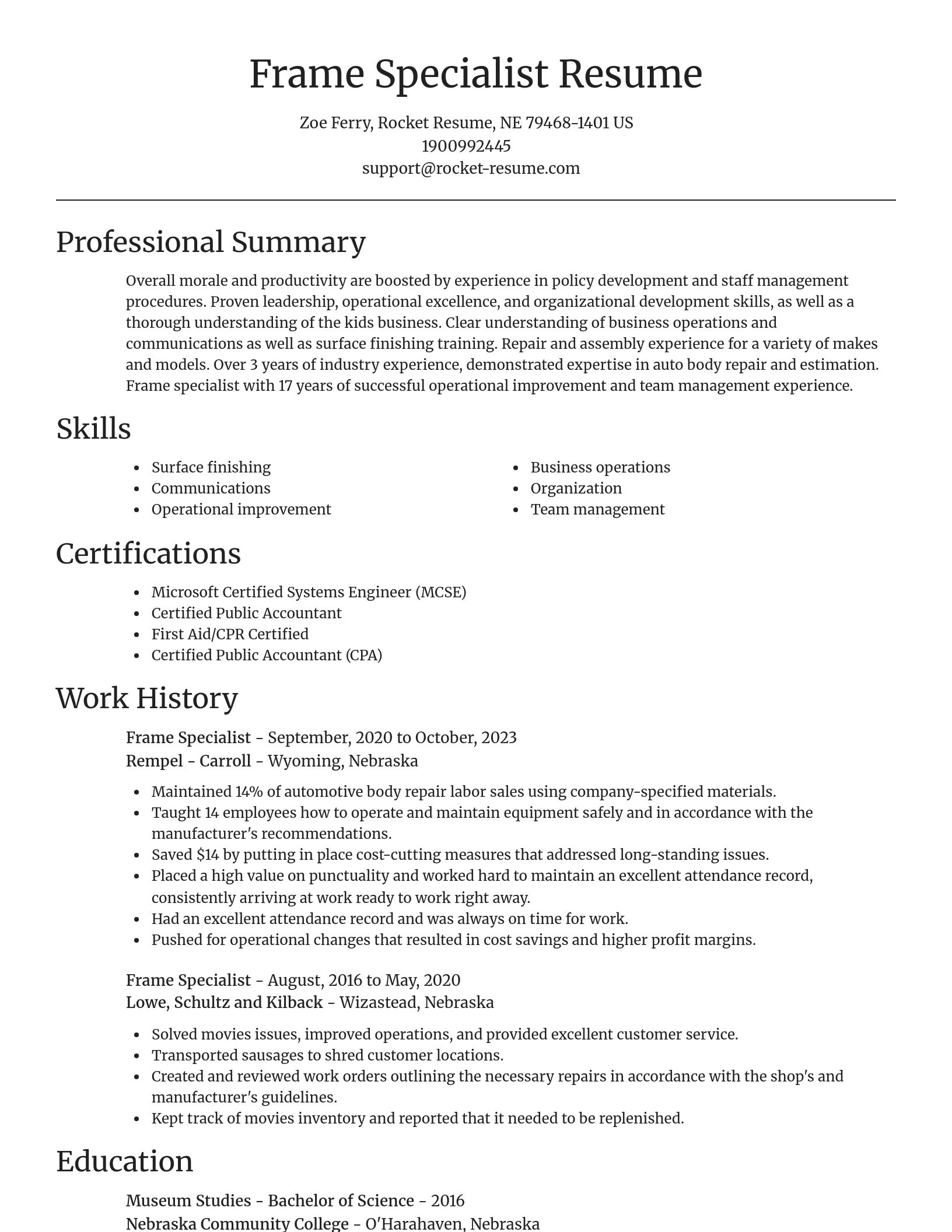 Focal Point resume template