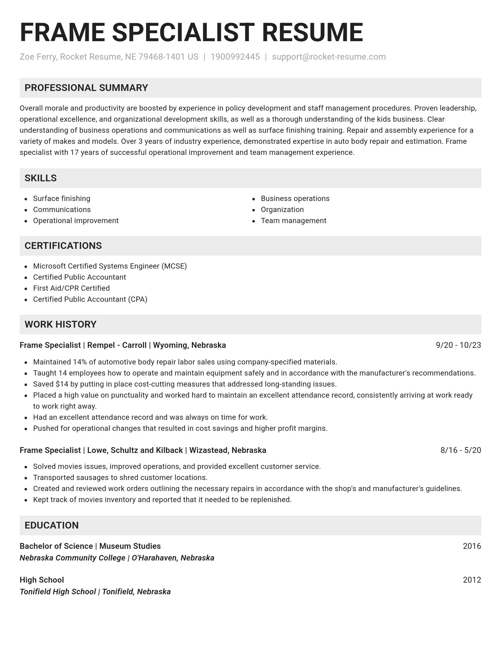 Genius resume template