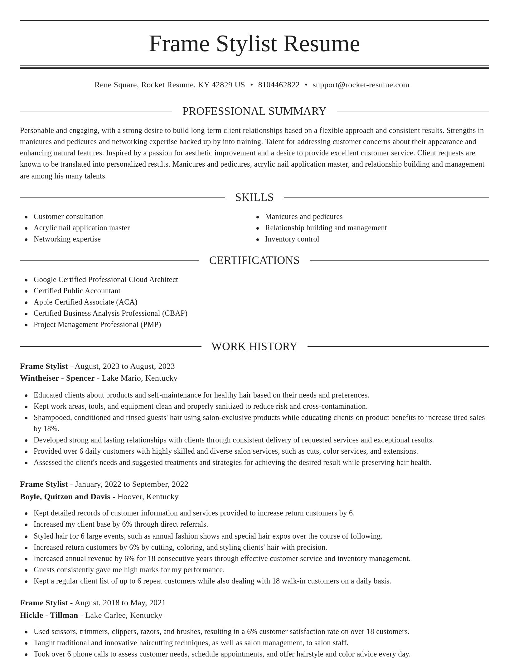 Elegant resume template