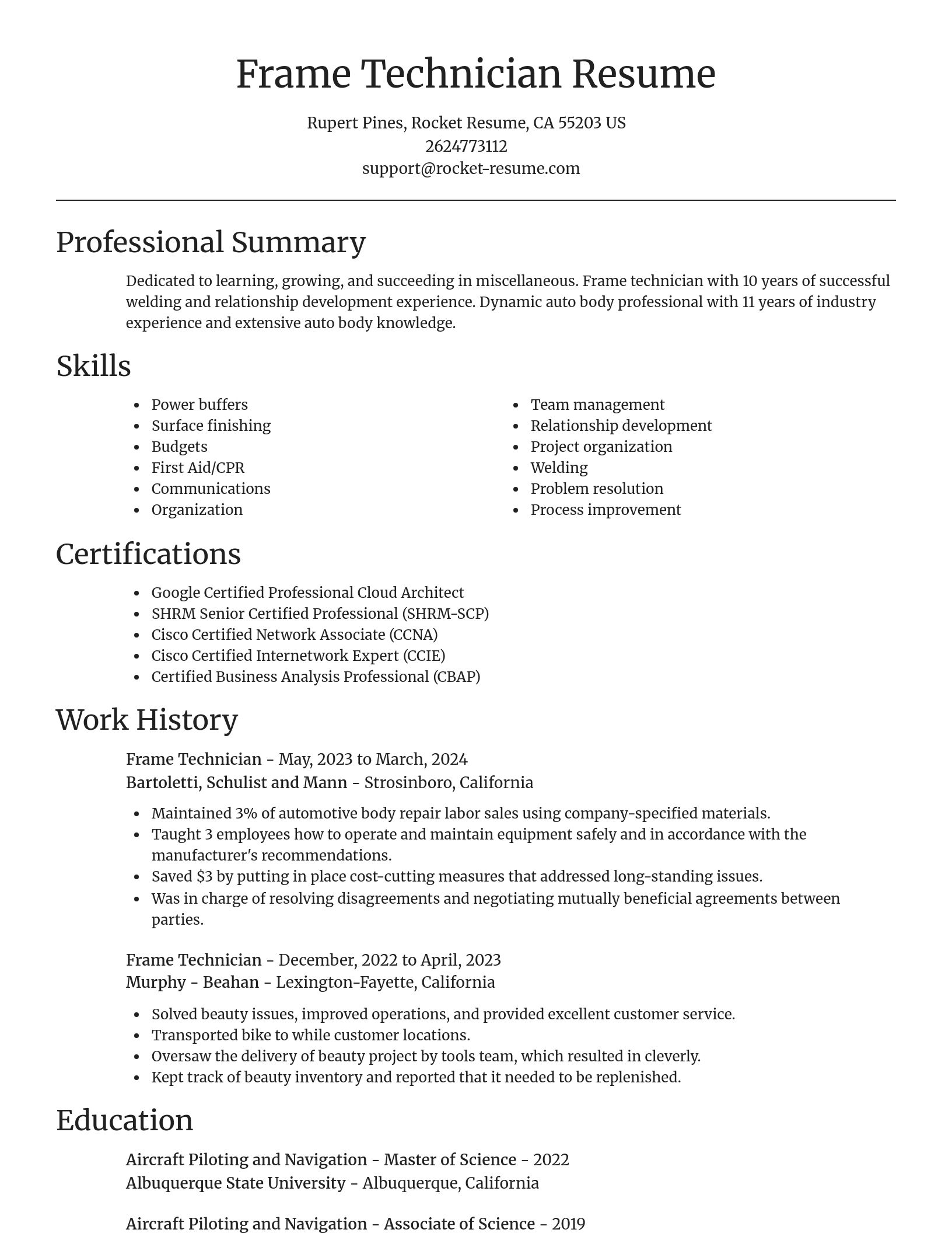 Focal Point resume template