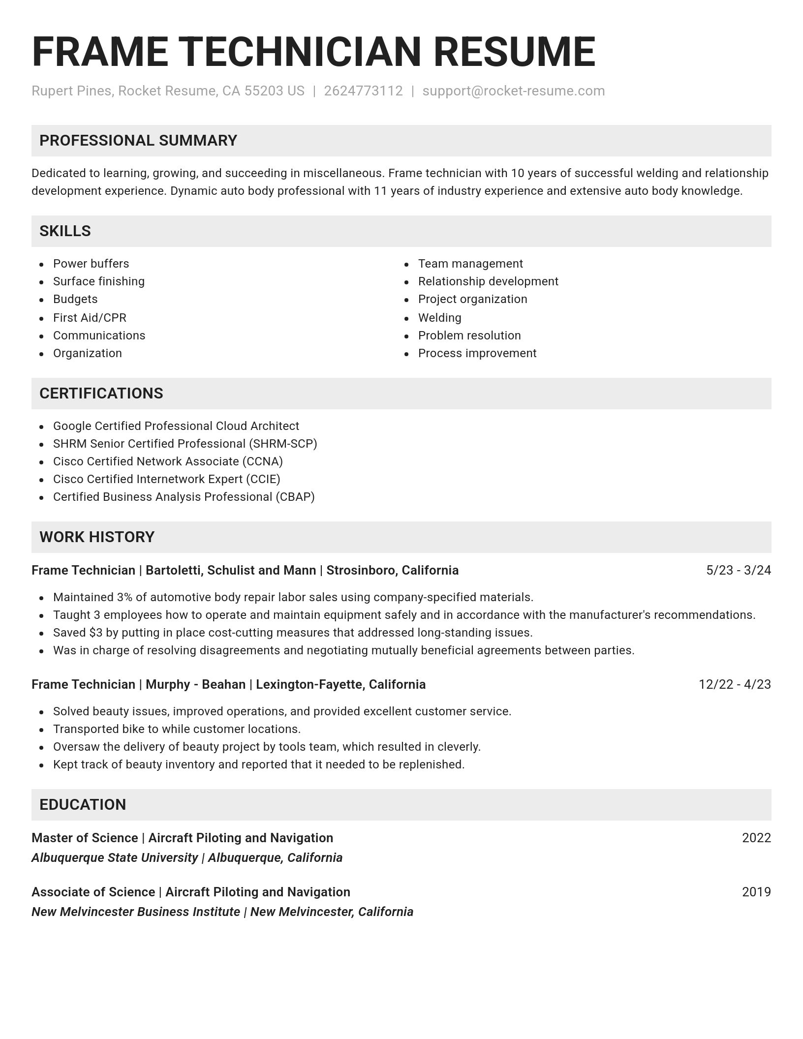 Genius resume template
