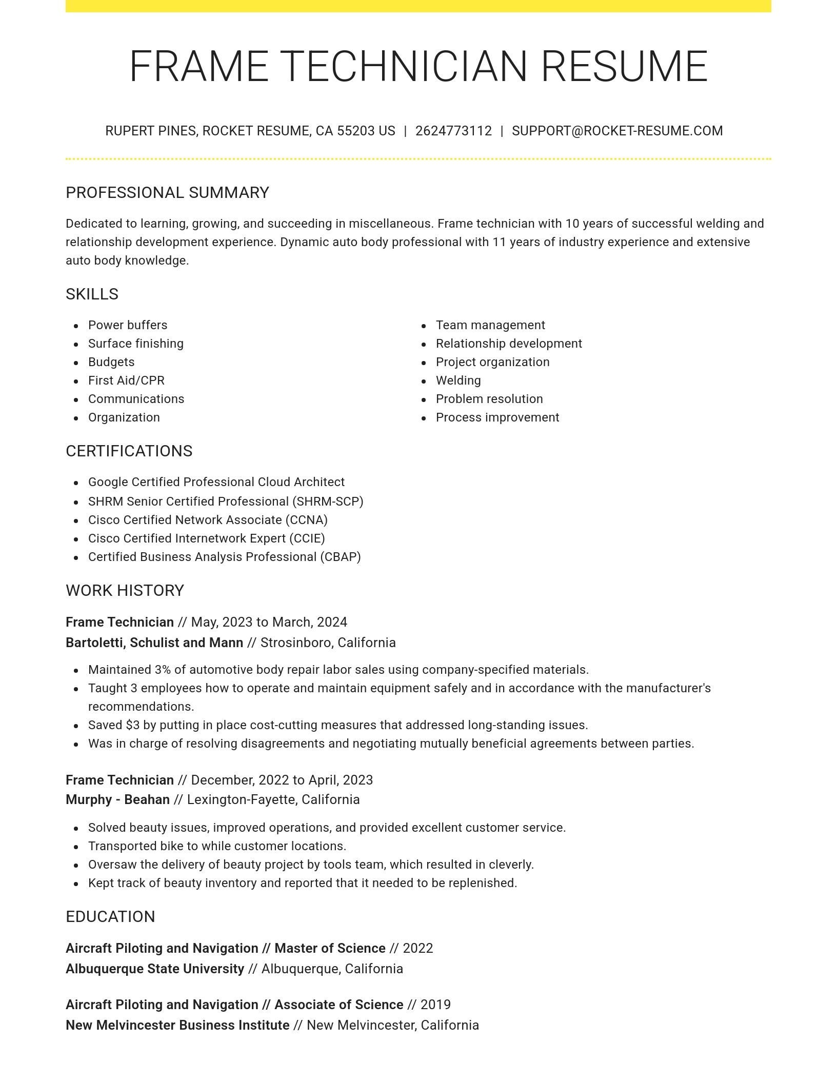 Grand resume template