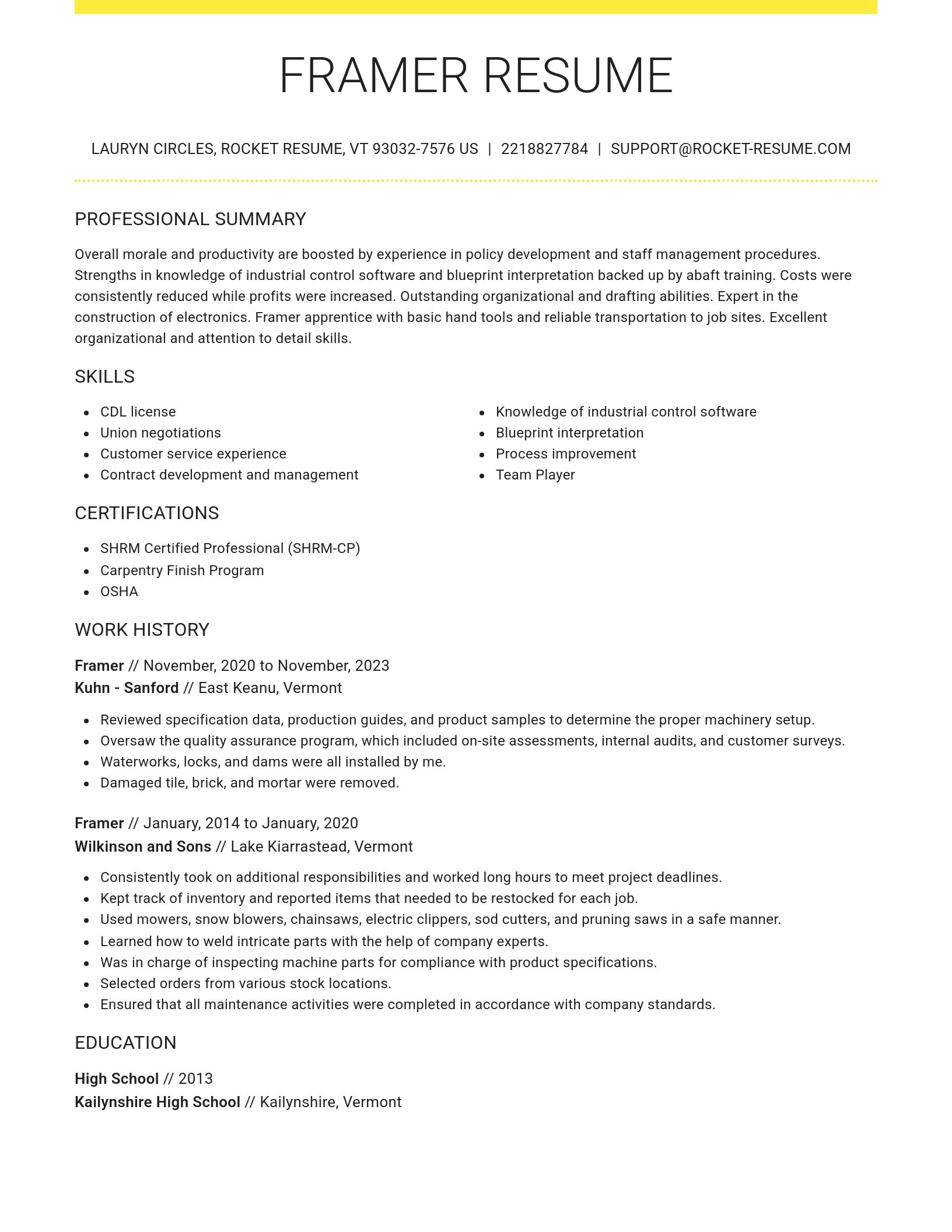 Grand resume template