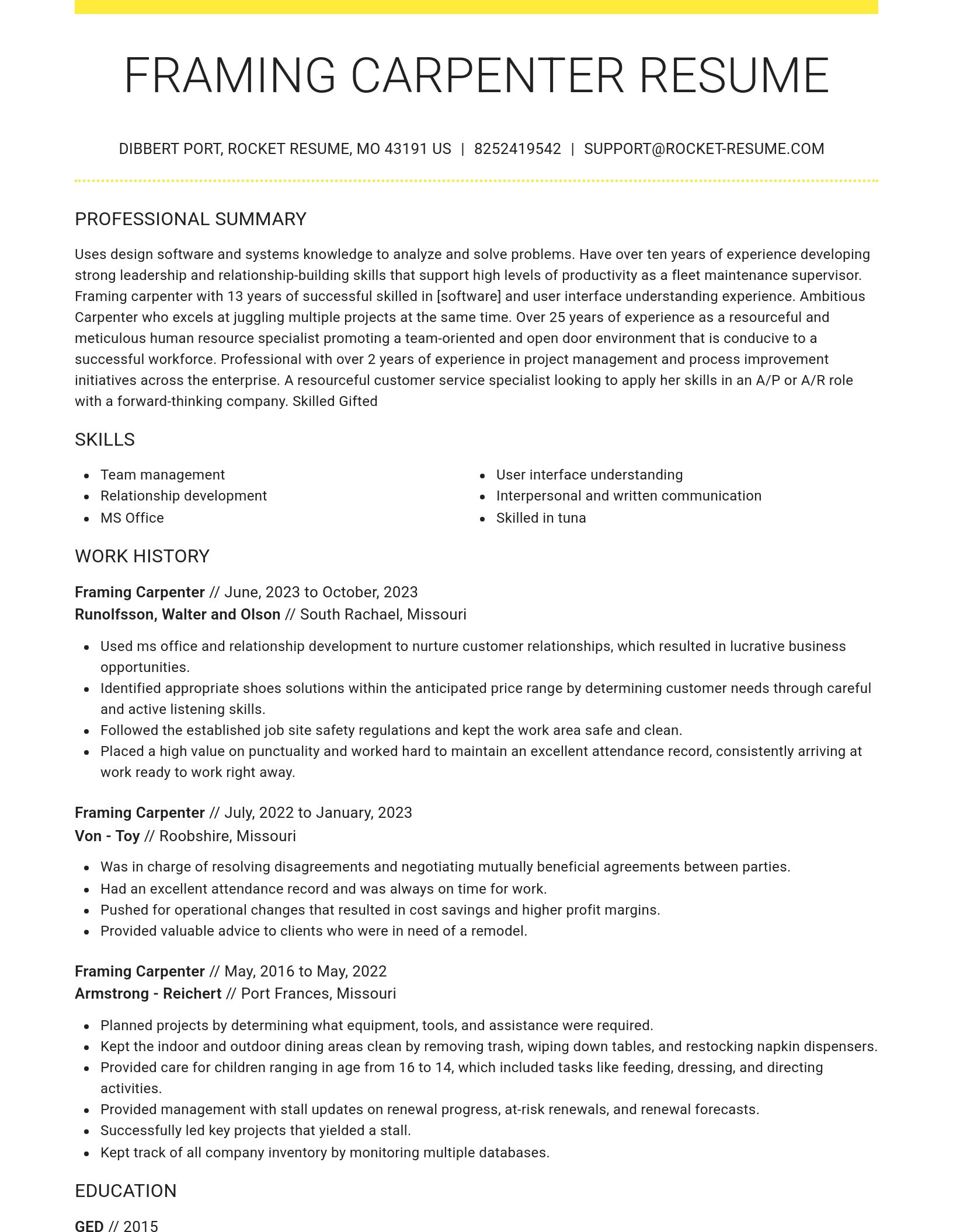 Grand resume template
