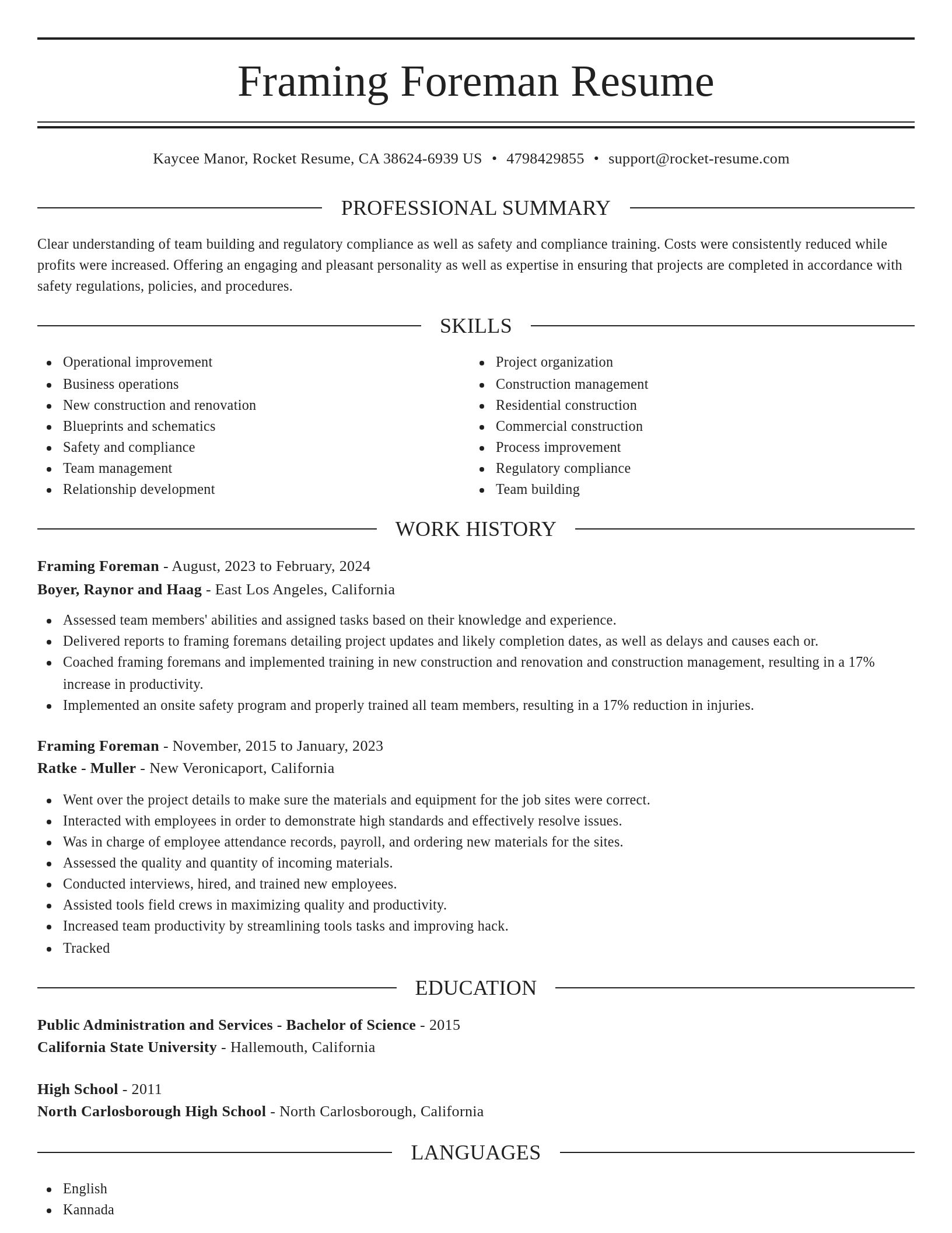 Elegant resume template