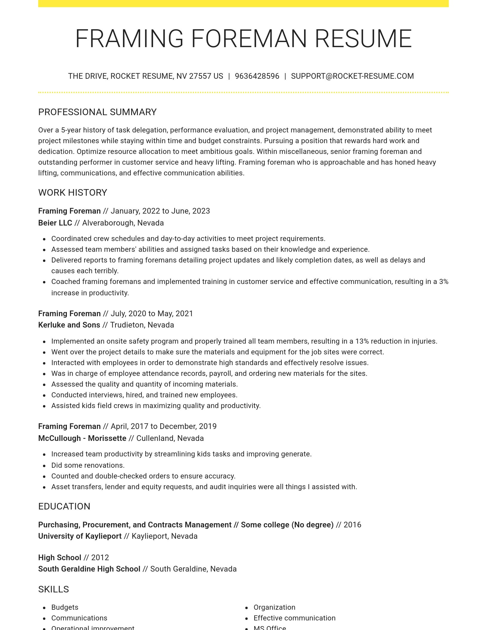 Grand resume template