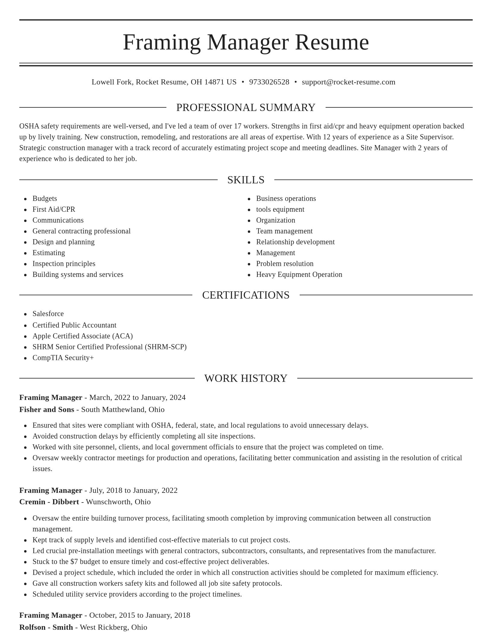 Elegant resume template