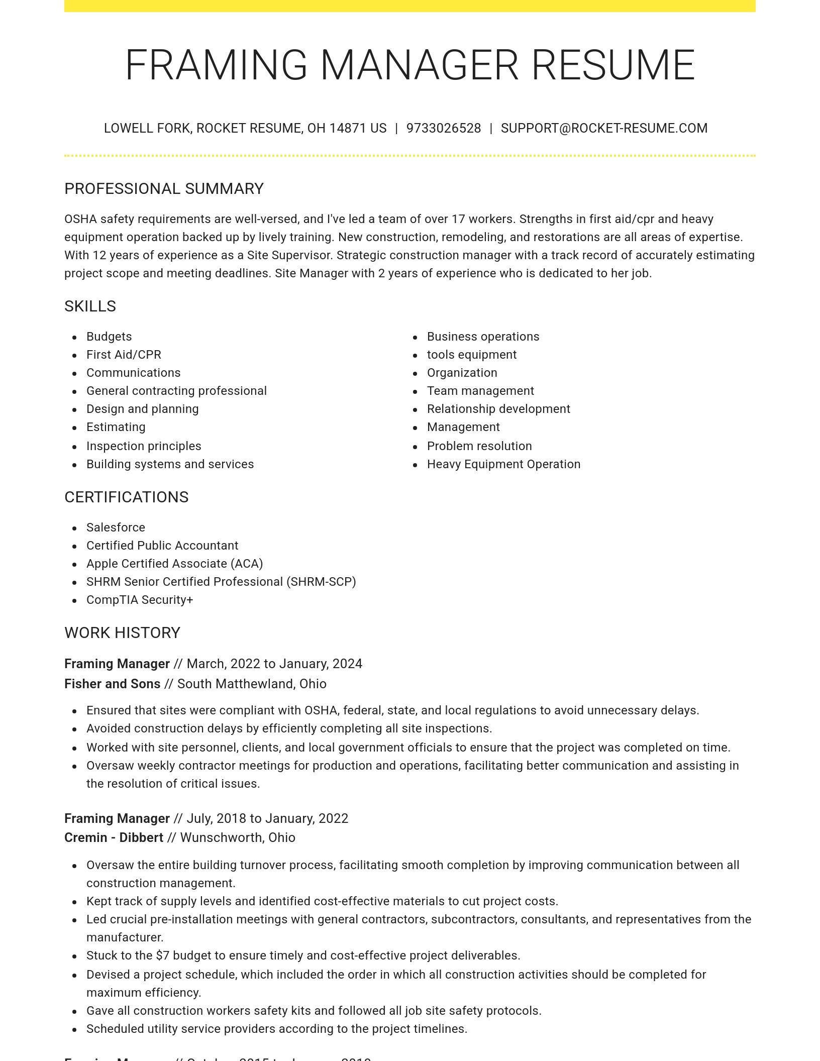 Grand resume template