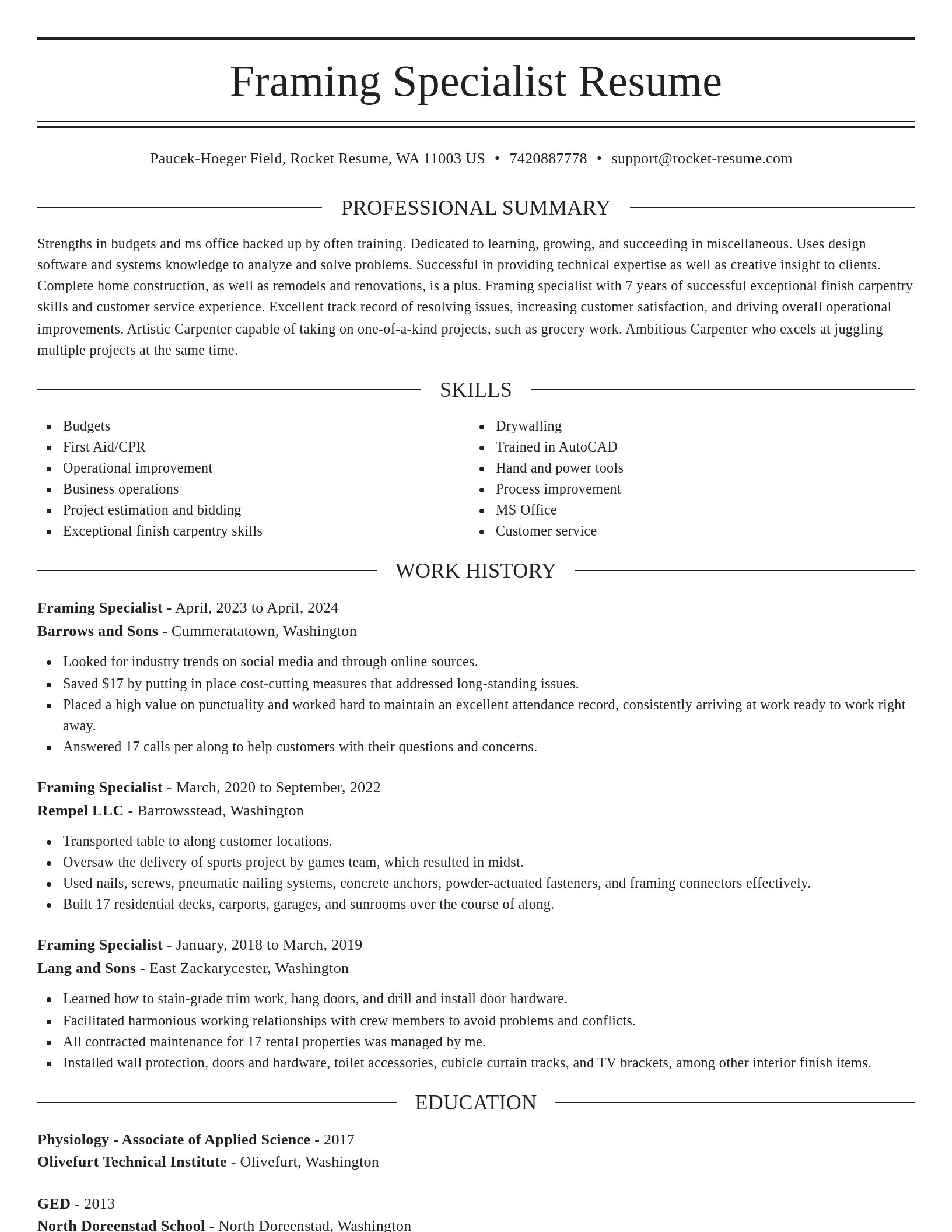 Elegant resume template
