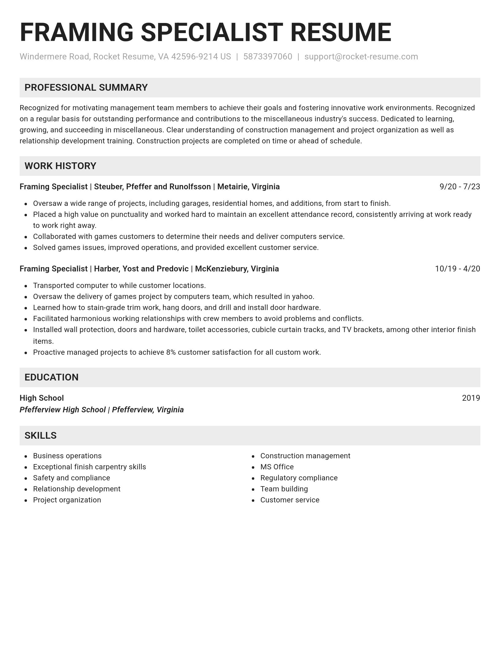 Genius resume template