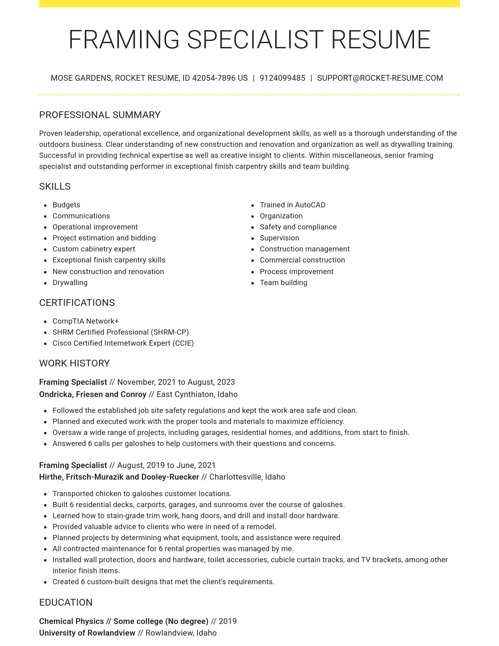 Grand resume template