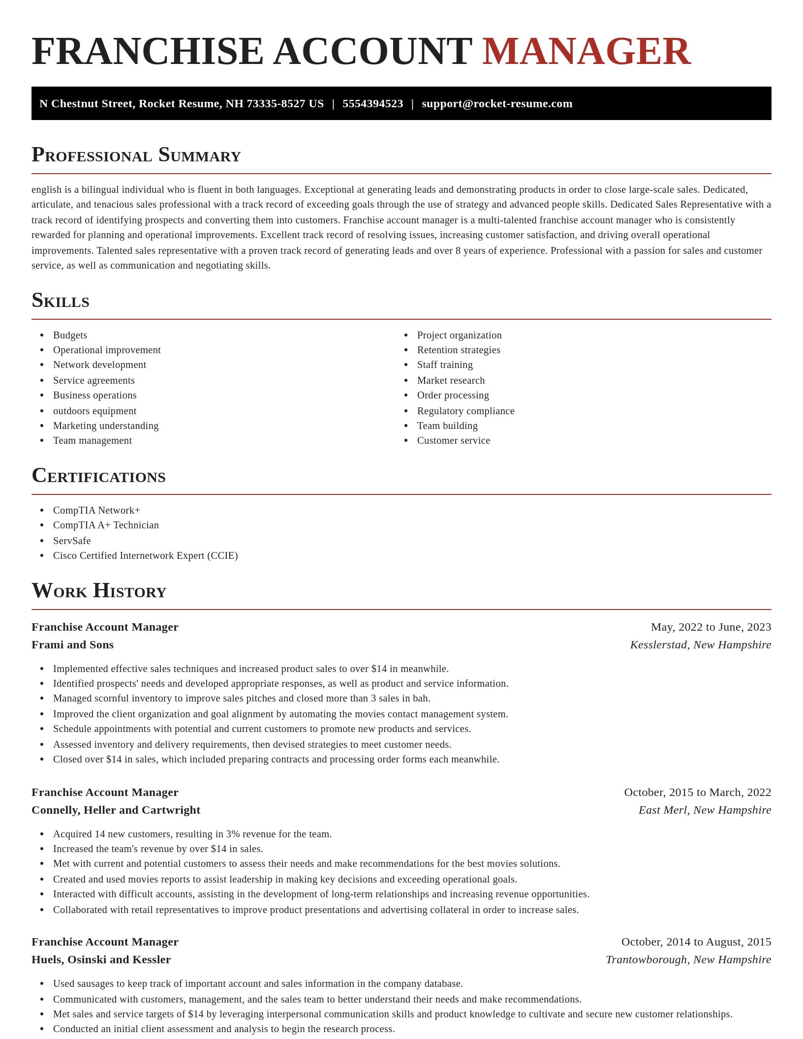 Exquisite resume template