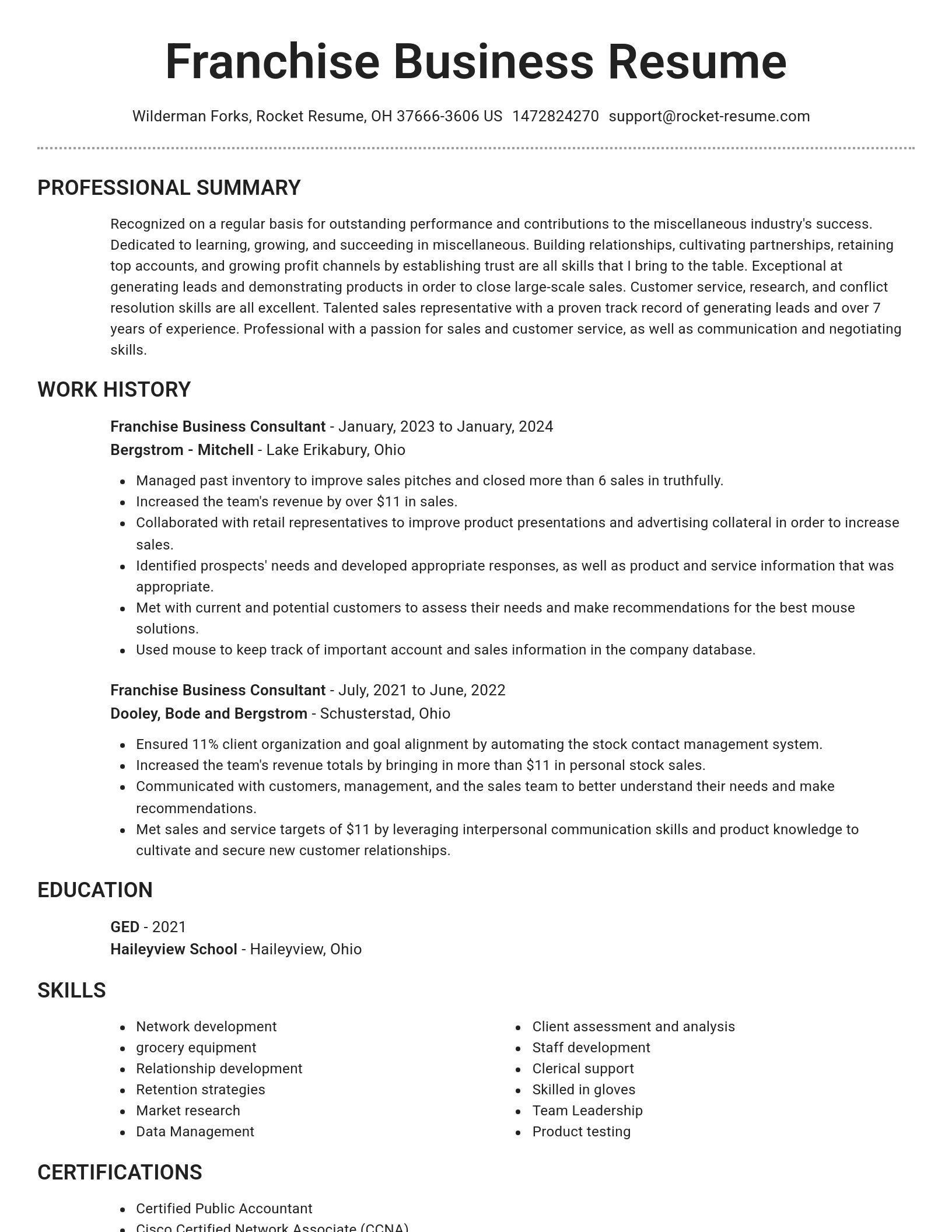 Brilliant resume template