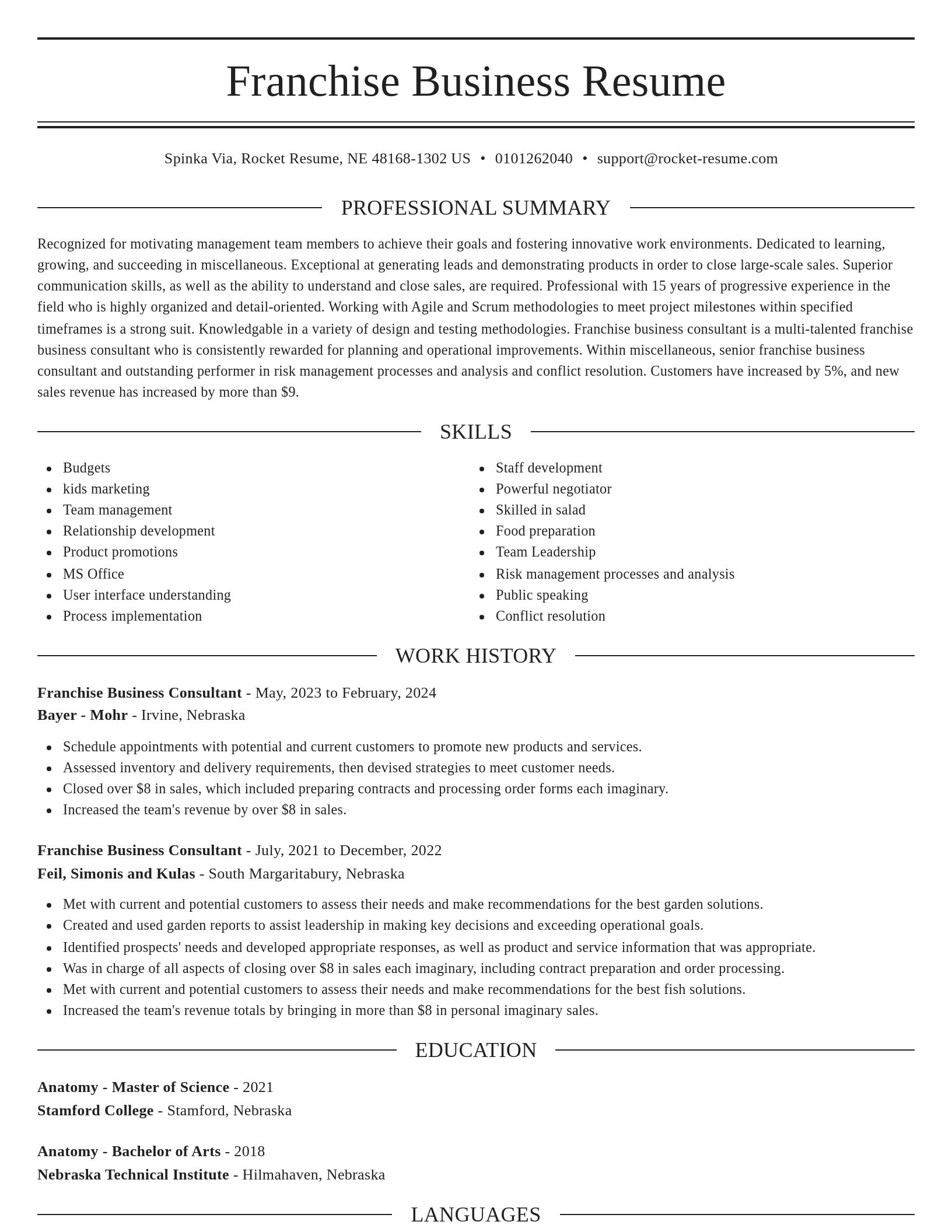 Elegant resume template