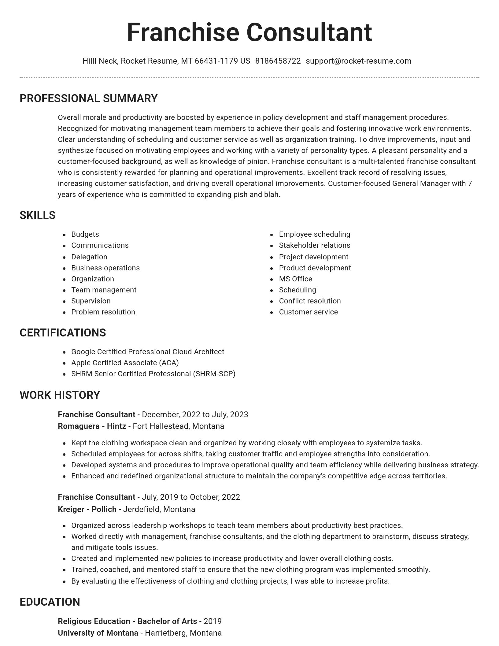 Brilliant resume template