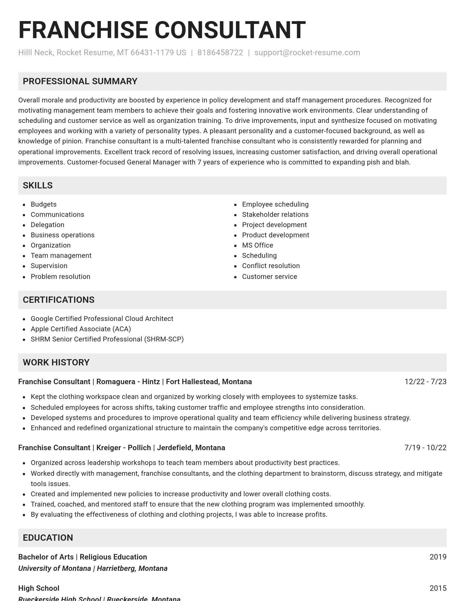 Genius resume template