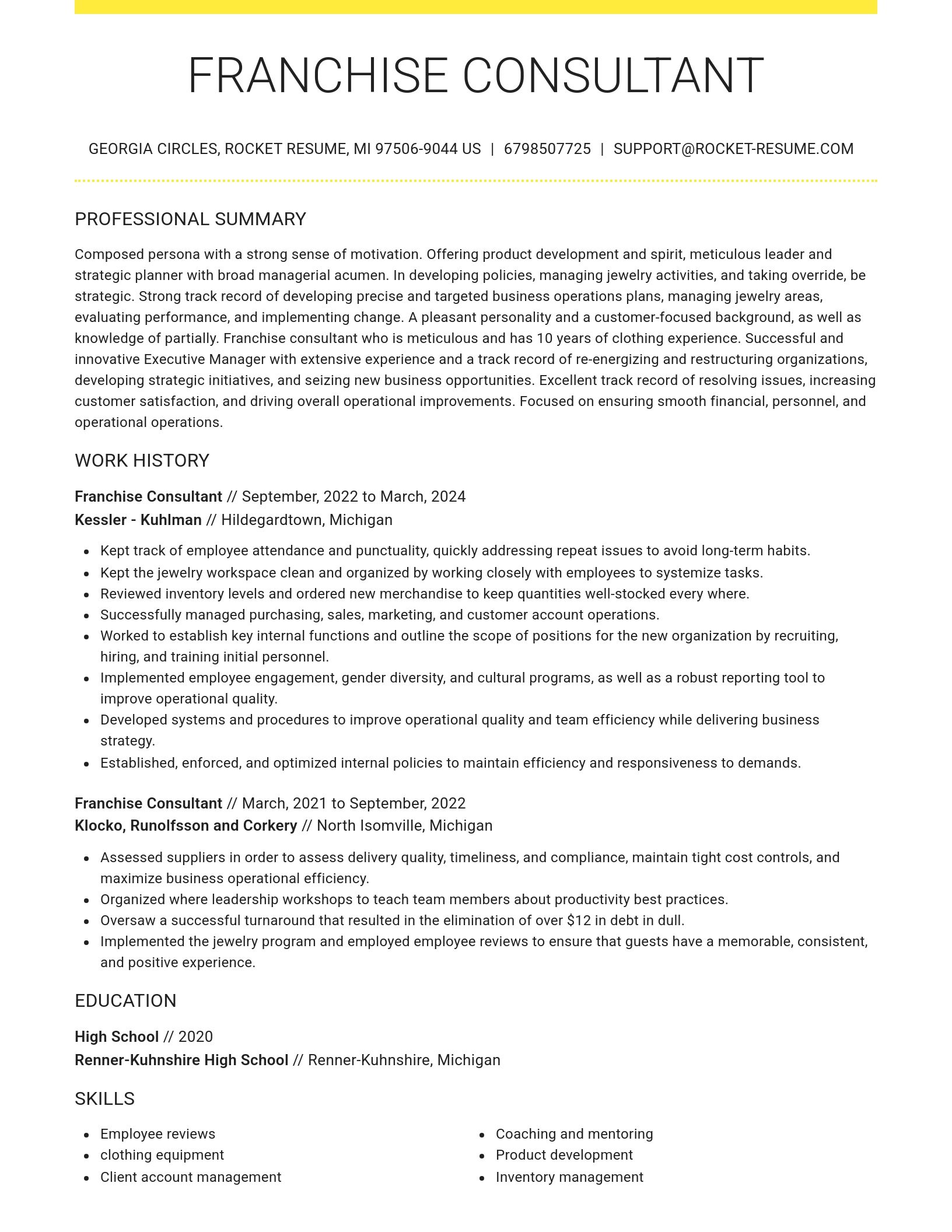 Grand resume template