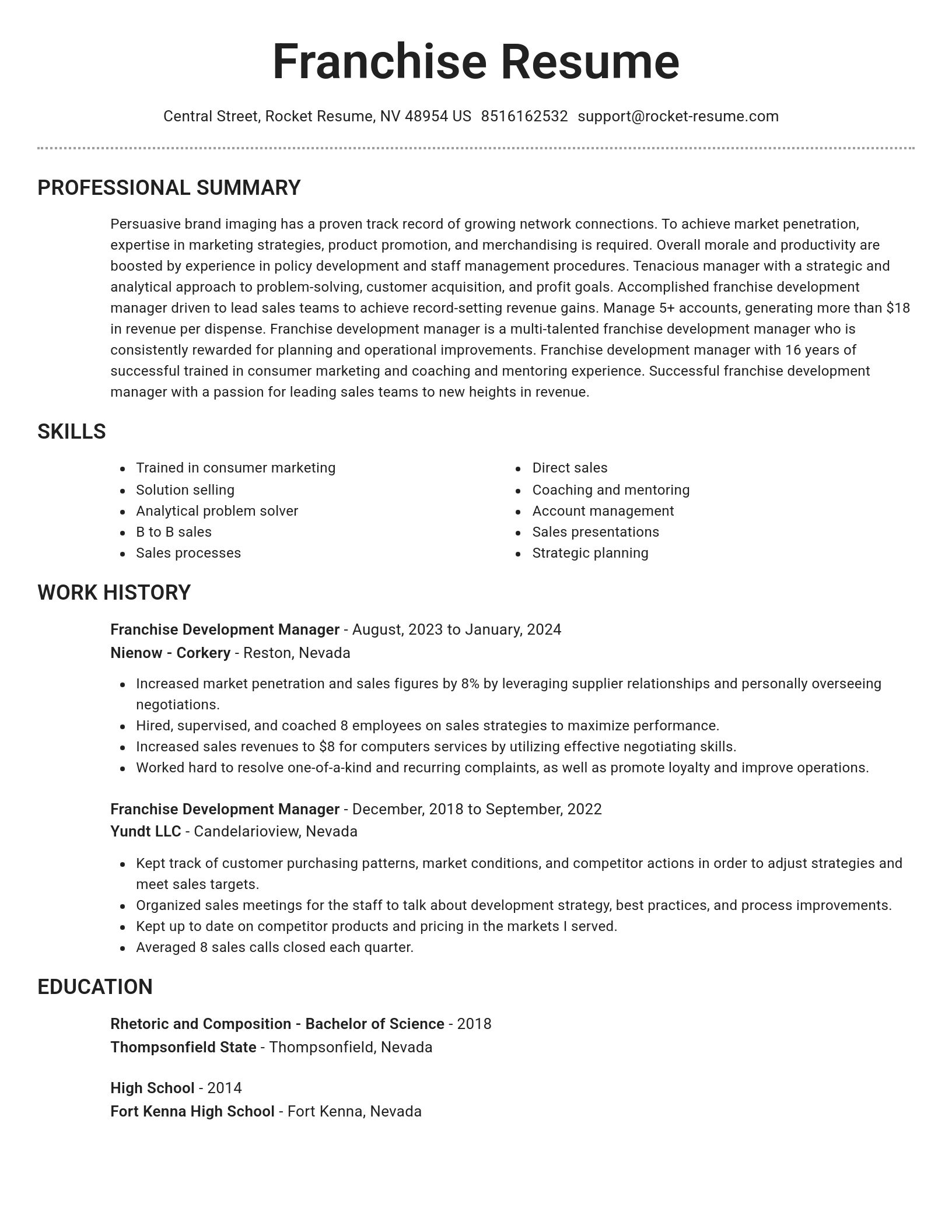 Brilliant resume template