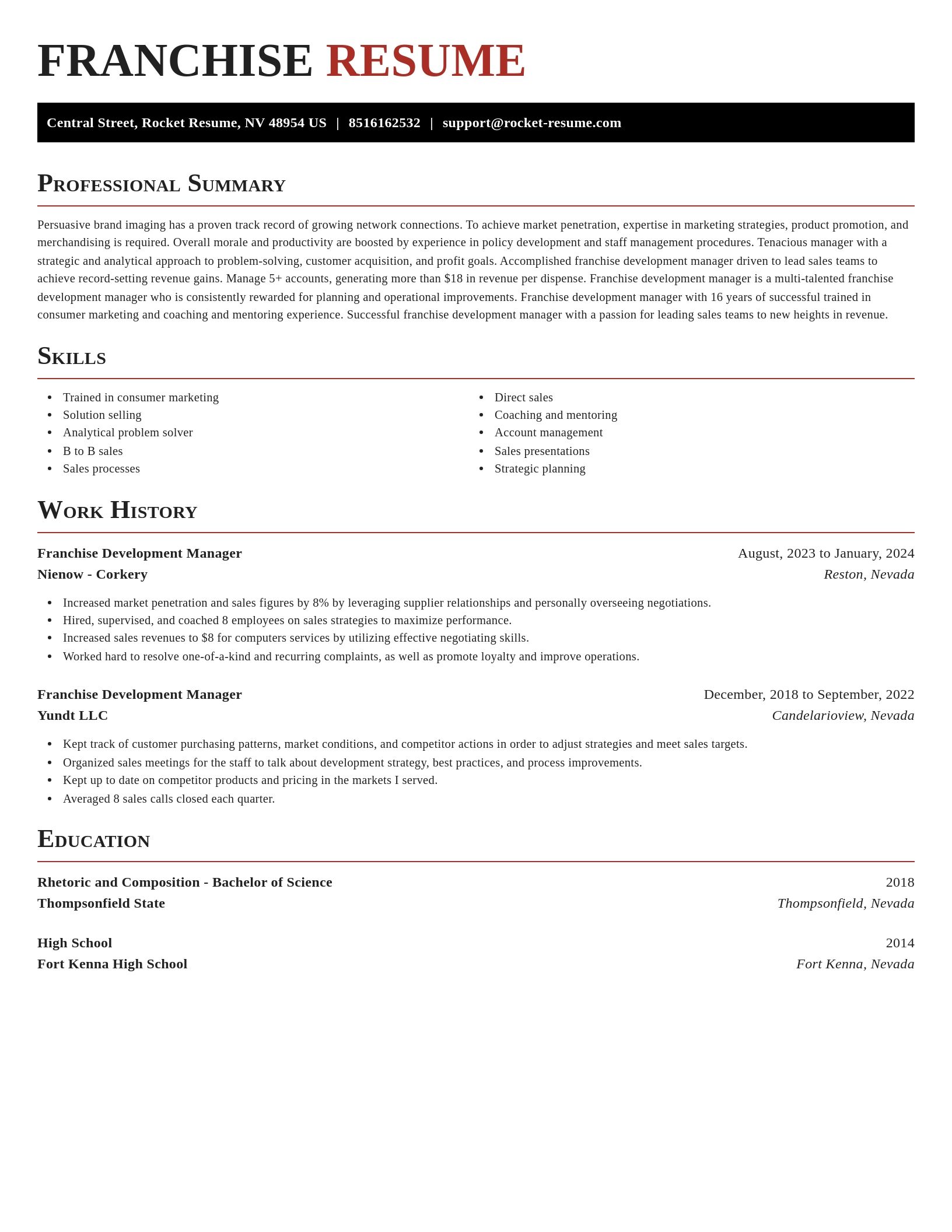 Exquisite resume template