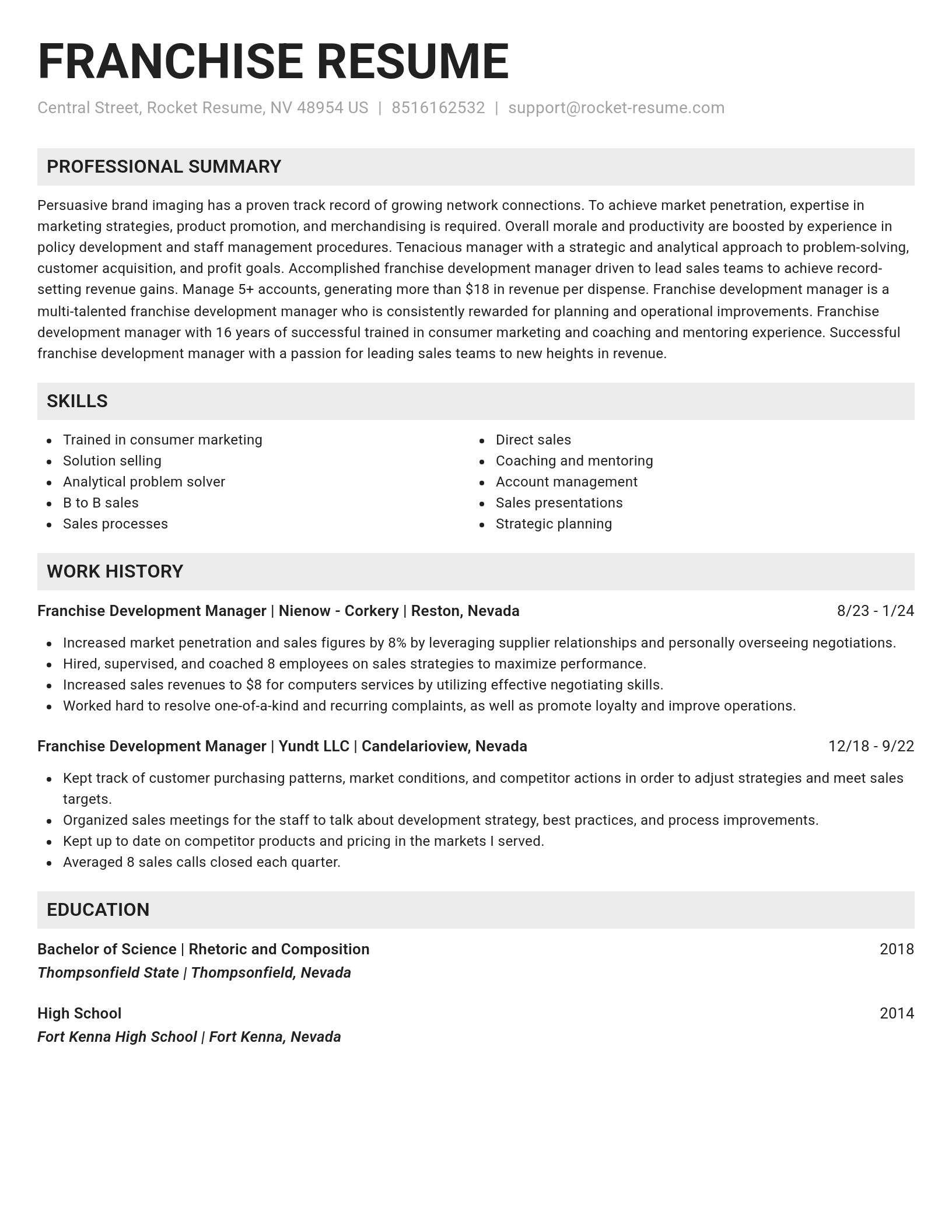 Genius resume template